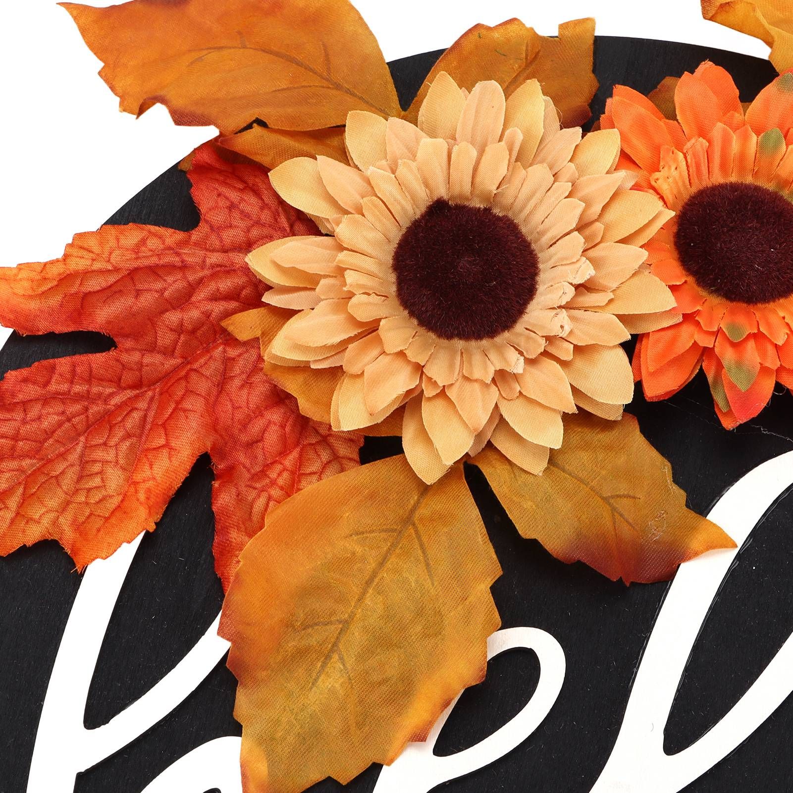 Thanksgiving Wreath Wooden Sign Door Hanging Welcome Sign Wreath Listing Home view 13