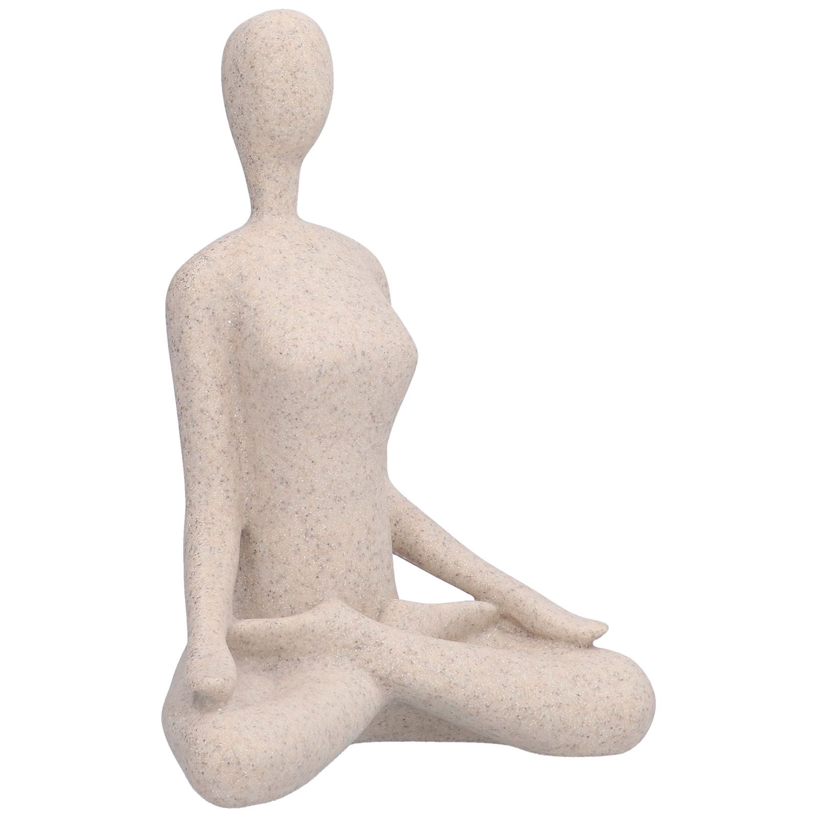 Yoga Pose Statue Nordic Sandstone Resin Yoga Pose Figurines Collectible view 3