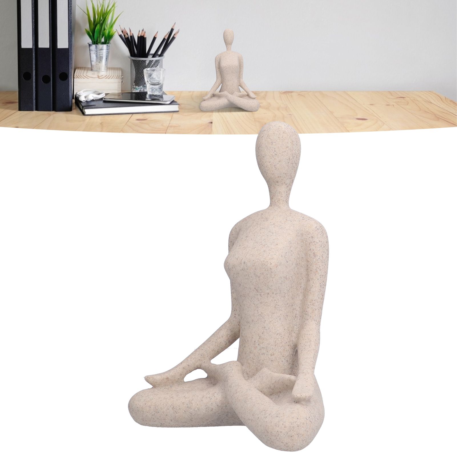 Yoga Pose Statue Nordic Sandstone Resin Yoga Pose Figurines Collectible view 11