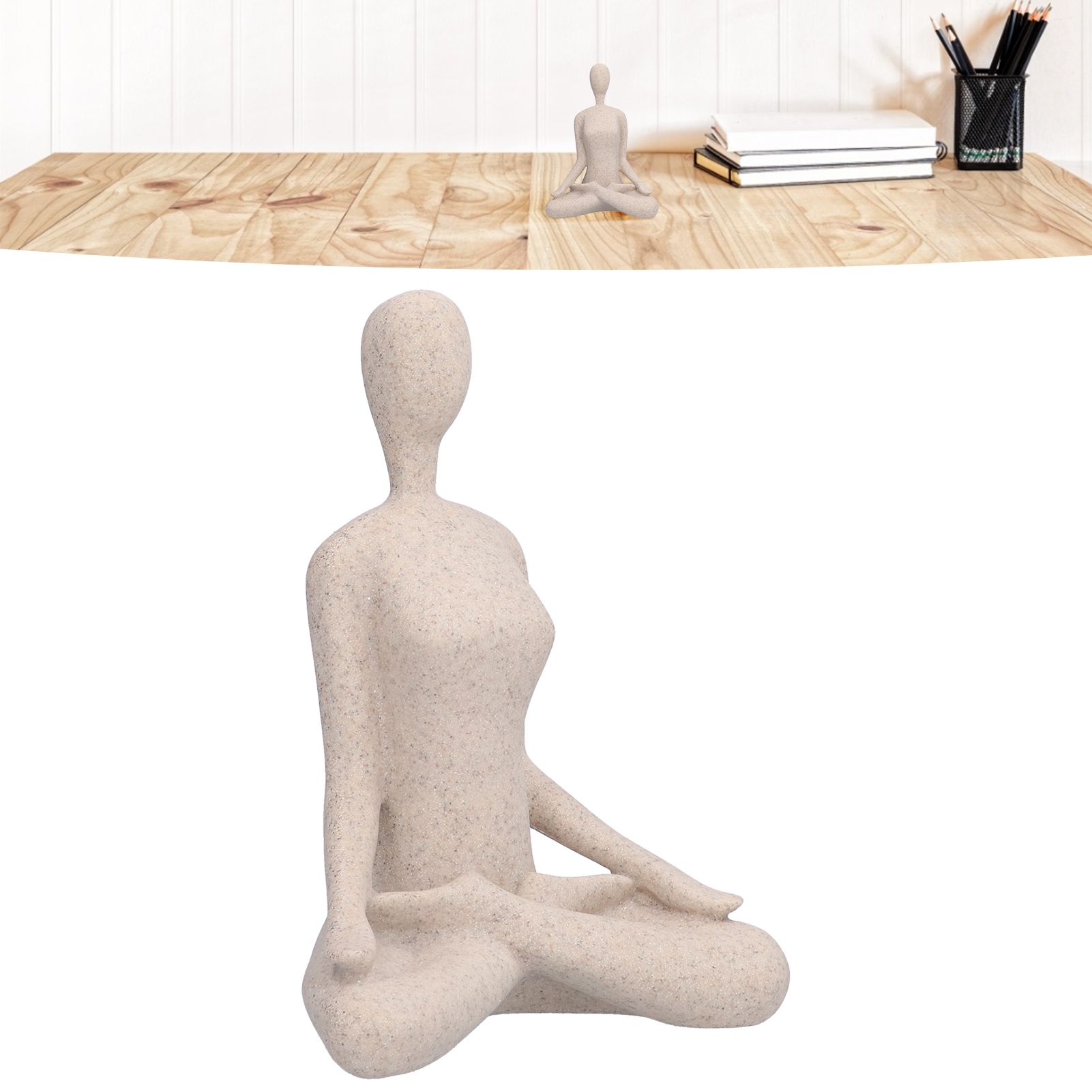 Yoga Pose Statue Nordic Sandstone Resin Yoga Pose Figurines Collectible view 12