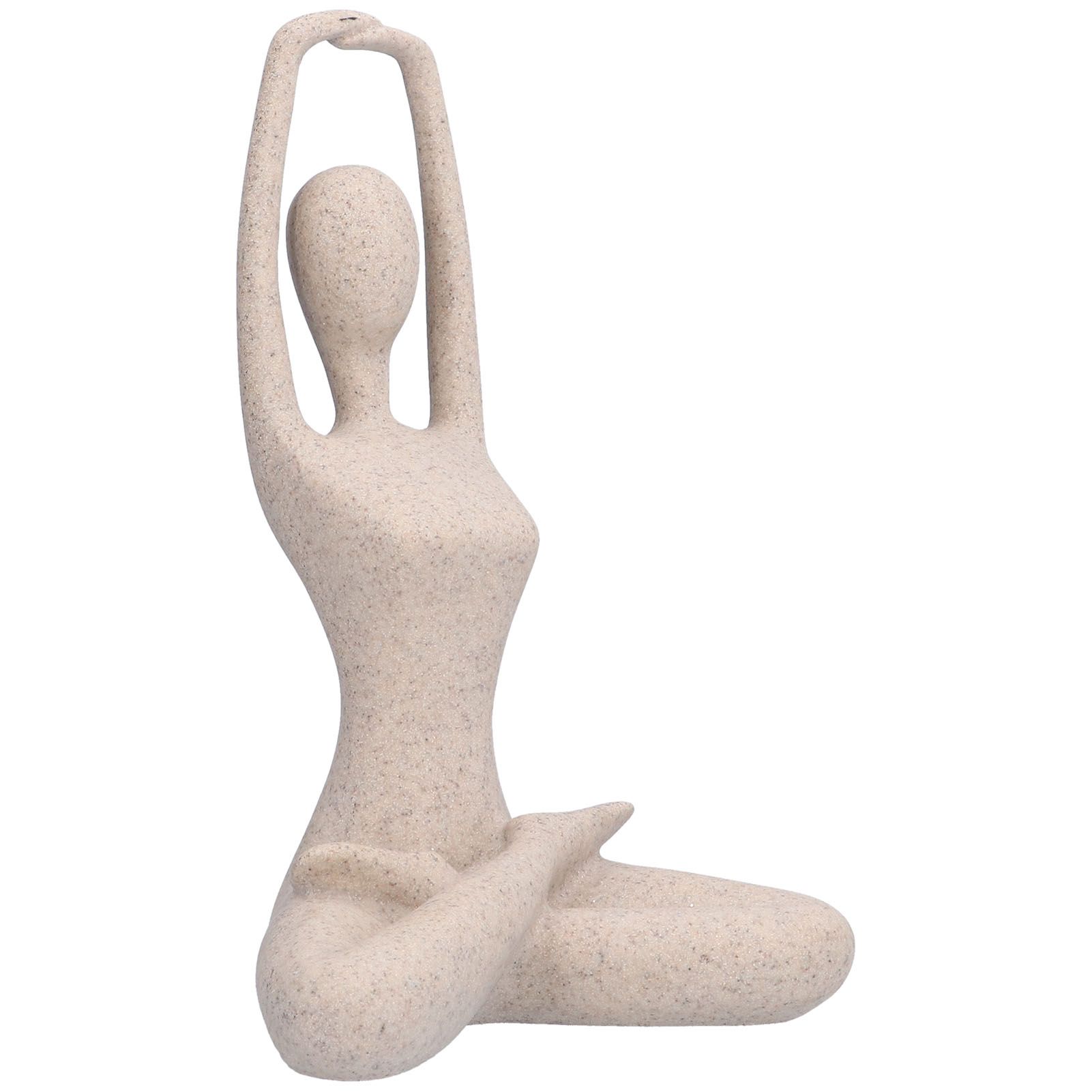 Yoga Pose Statue Nordic Sandstone Resin Yoga Pose Figurines Collectible view 3
