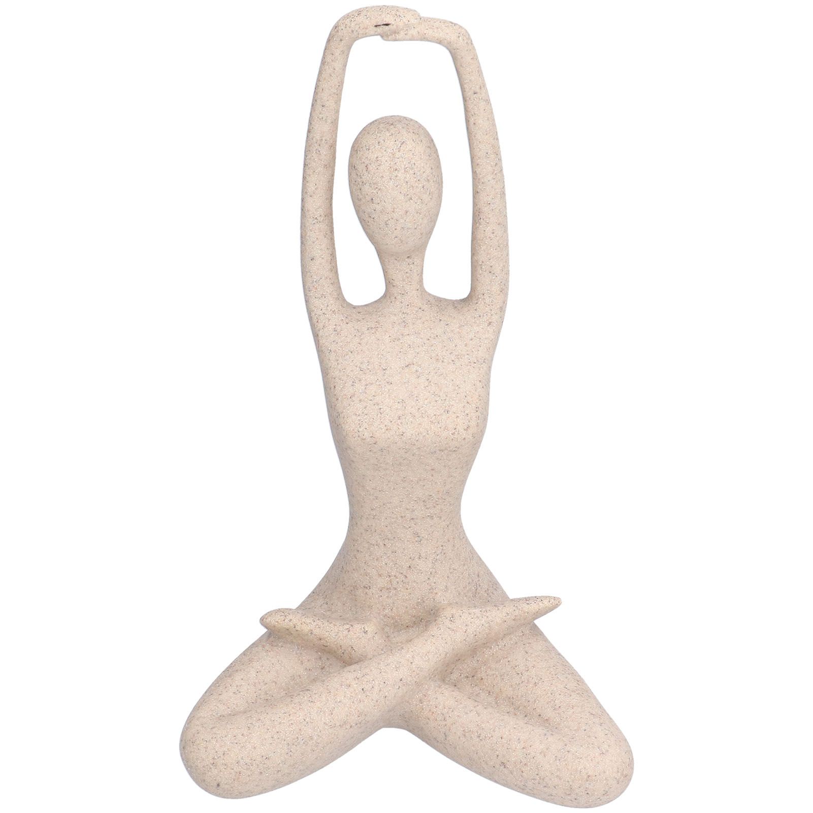 Yoga Pose Statue Nordic Sandstone Resin Yoga Pose Figurines Collectible view 8