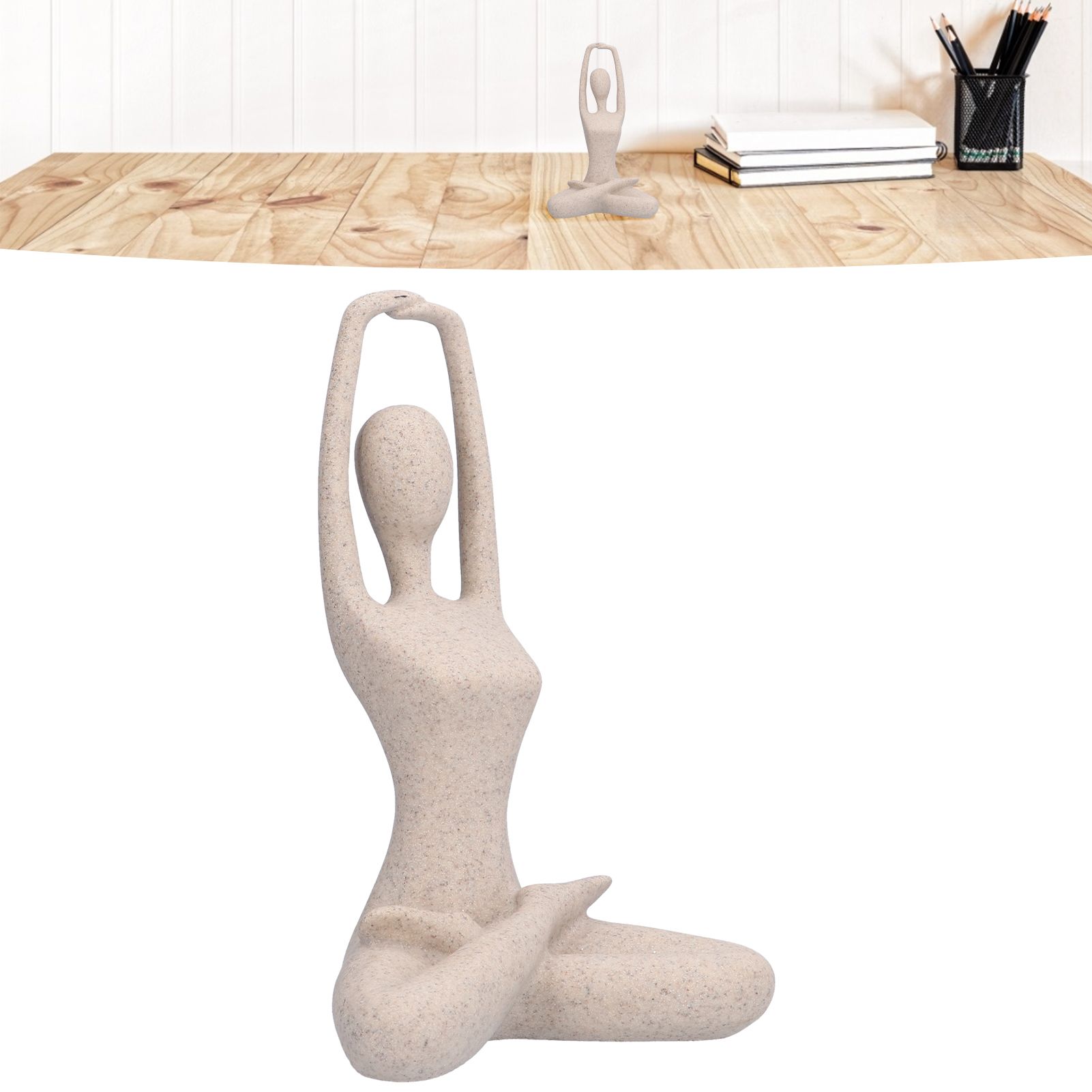 Yoga Pose Statue Nordic Sandstone Resin Yoga Pose Figurines Collectible view 12