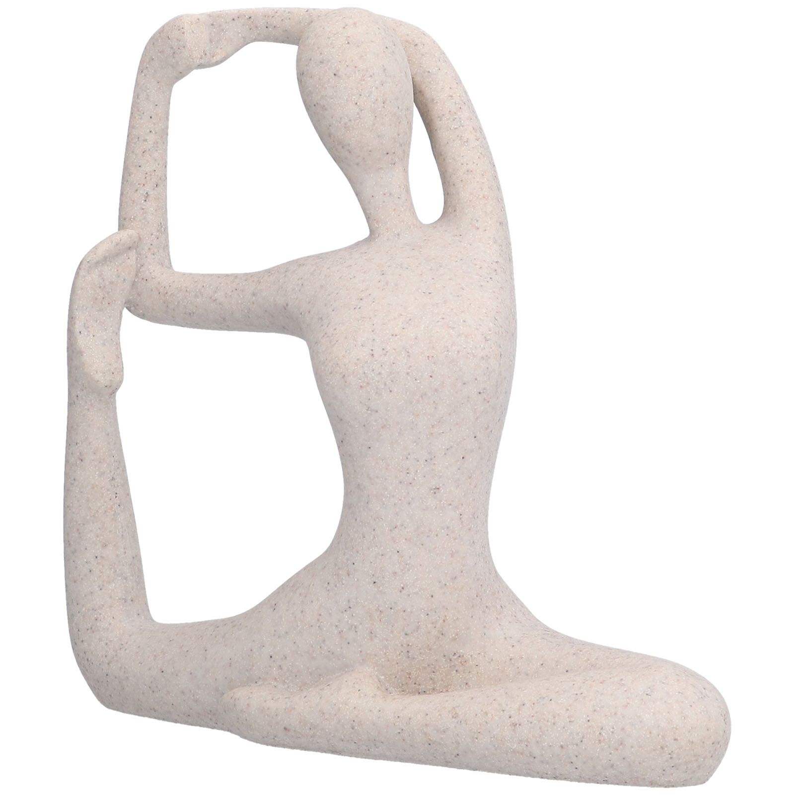 Yoga Pose Statue Nordic Sandstone Resin Yoga Pose Figurines Collectible view 2