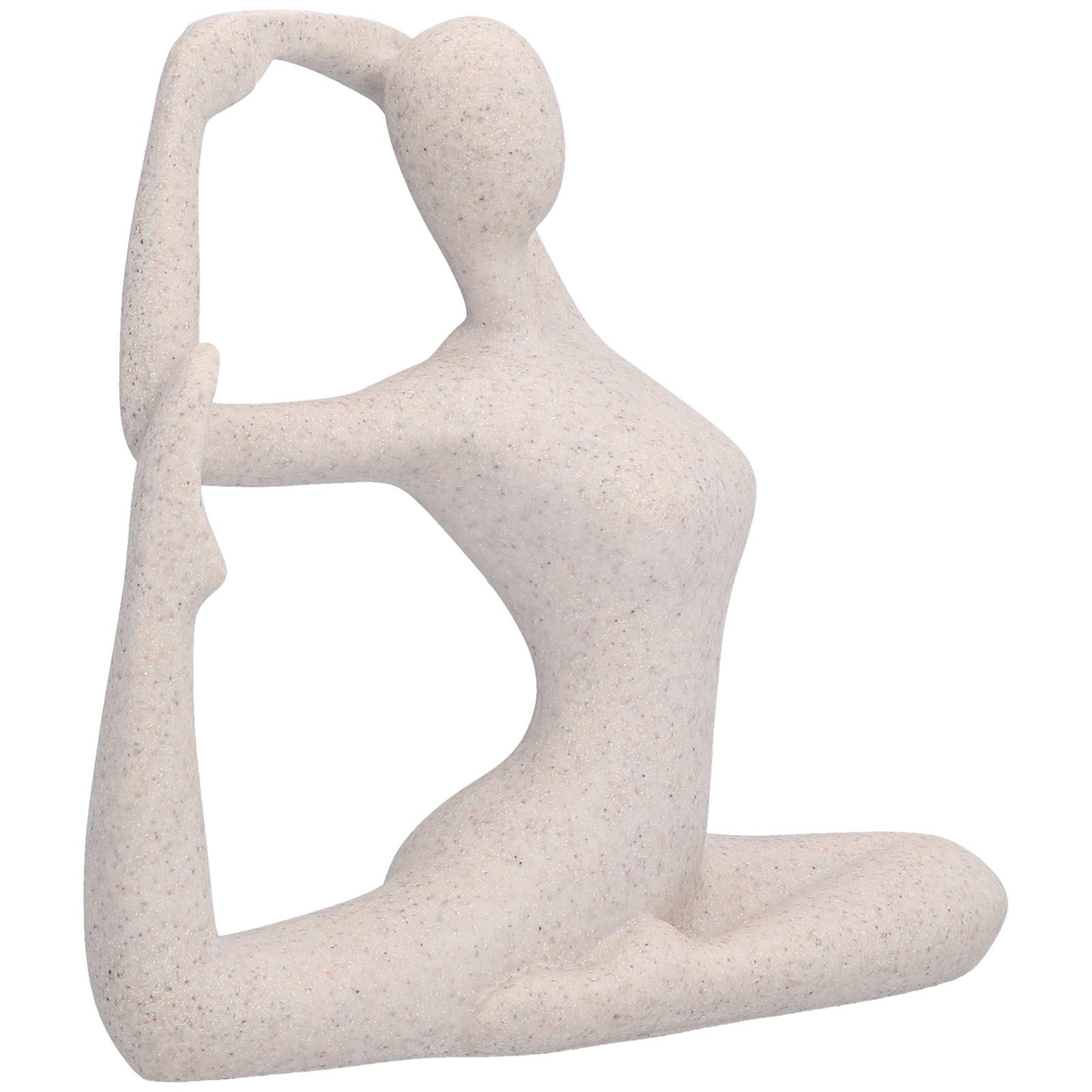Yoga Pose Statue Nordic Sandstone Resin Yoga Pose Figurines Collectible view 3