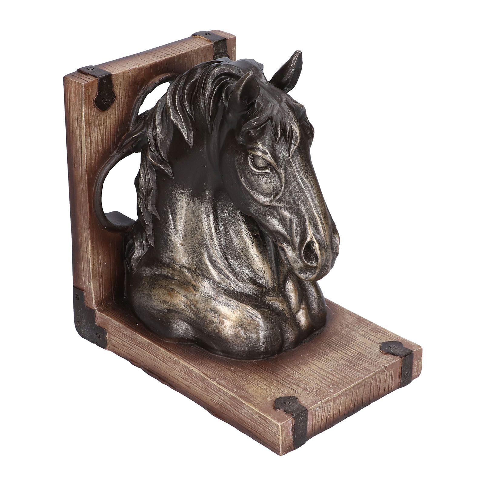 Multifunctional Horse Head Sculpture Resin Horse Bookends for Home Office view 5