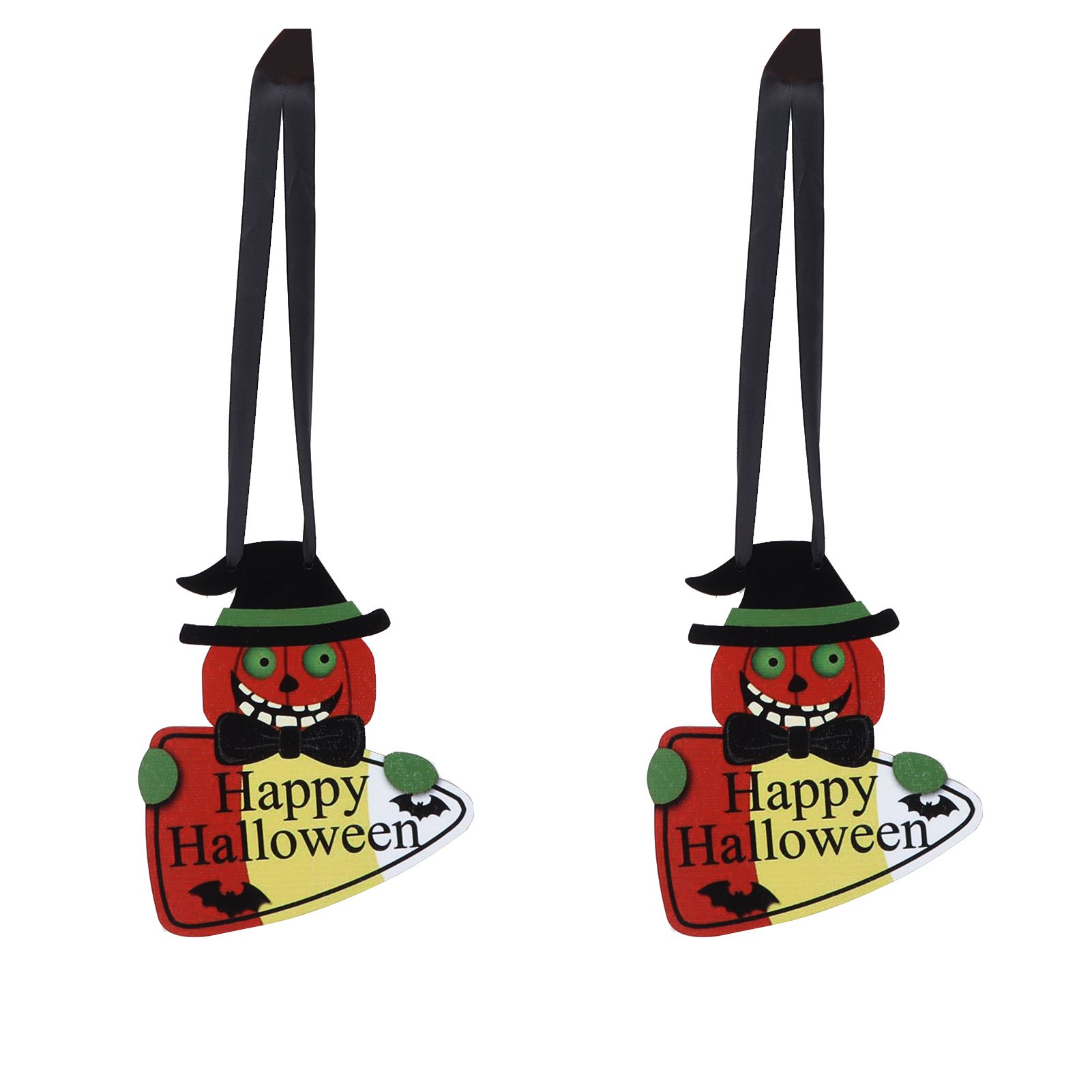 2PCS Halloween Wooden Pendants Hanging Wooden Plaque Board Sign Decor for Home — image 1