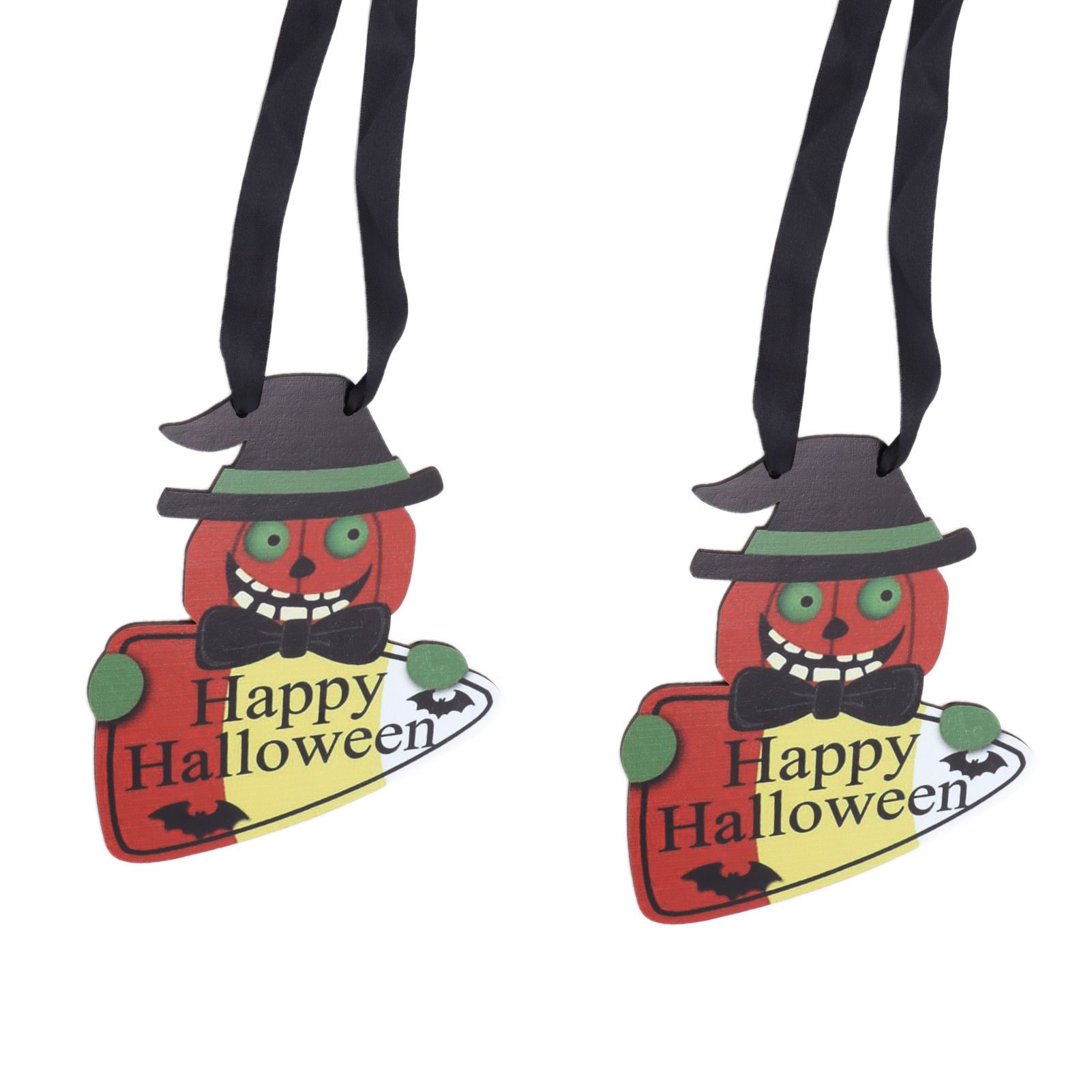 2PCS Halloween Wooden Pendants Hanging Wooden Plaque Board Sign Decor for Home view 7
