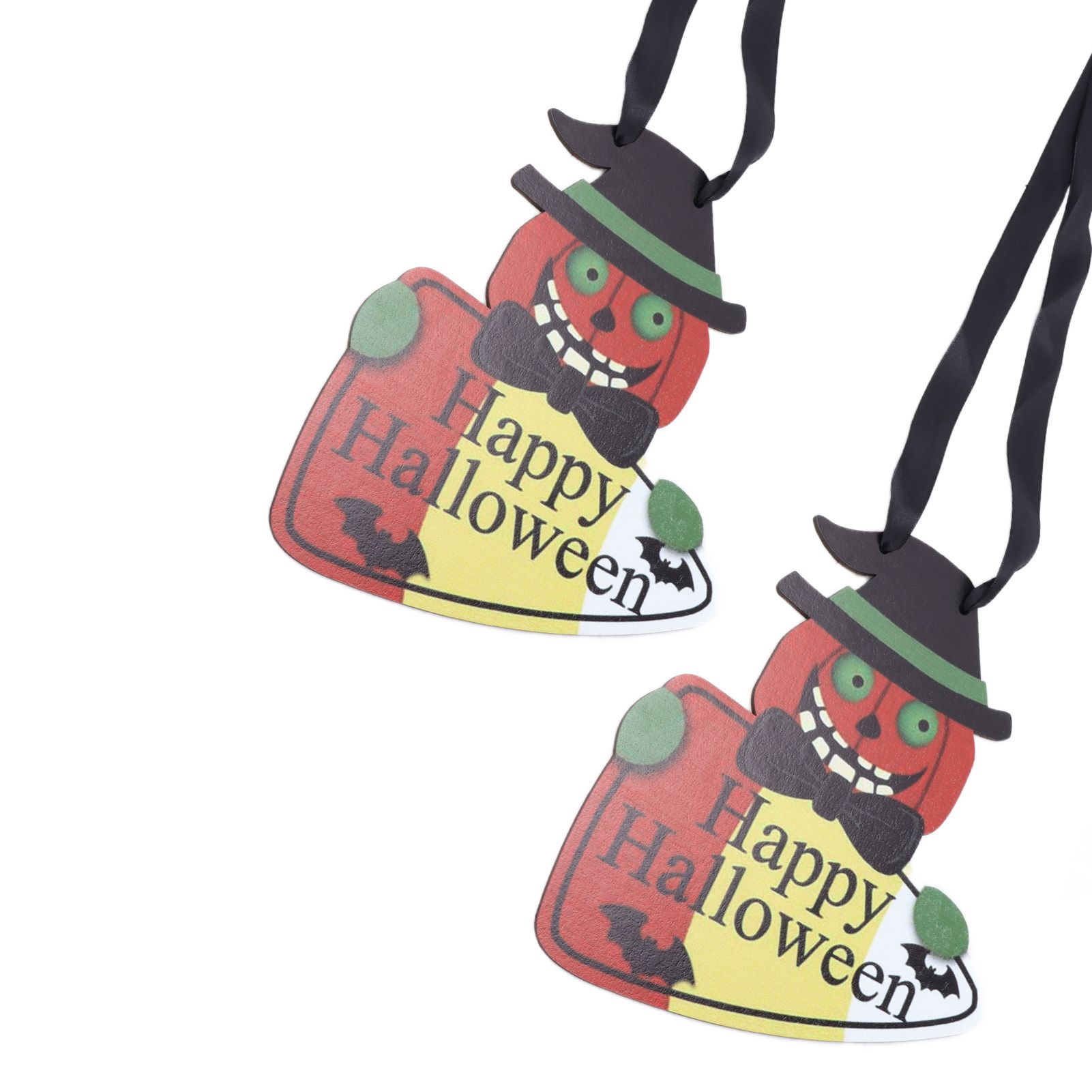 2PCS Halloween Wooden Pendants Hanging Wooden Plaque Board Sign Decor for Home view 10