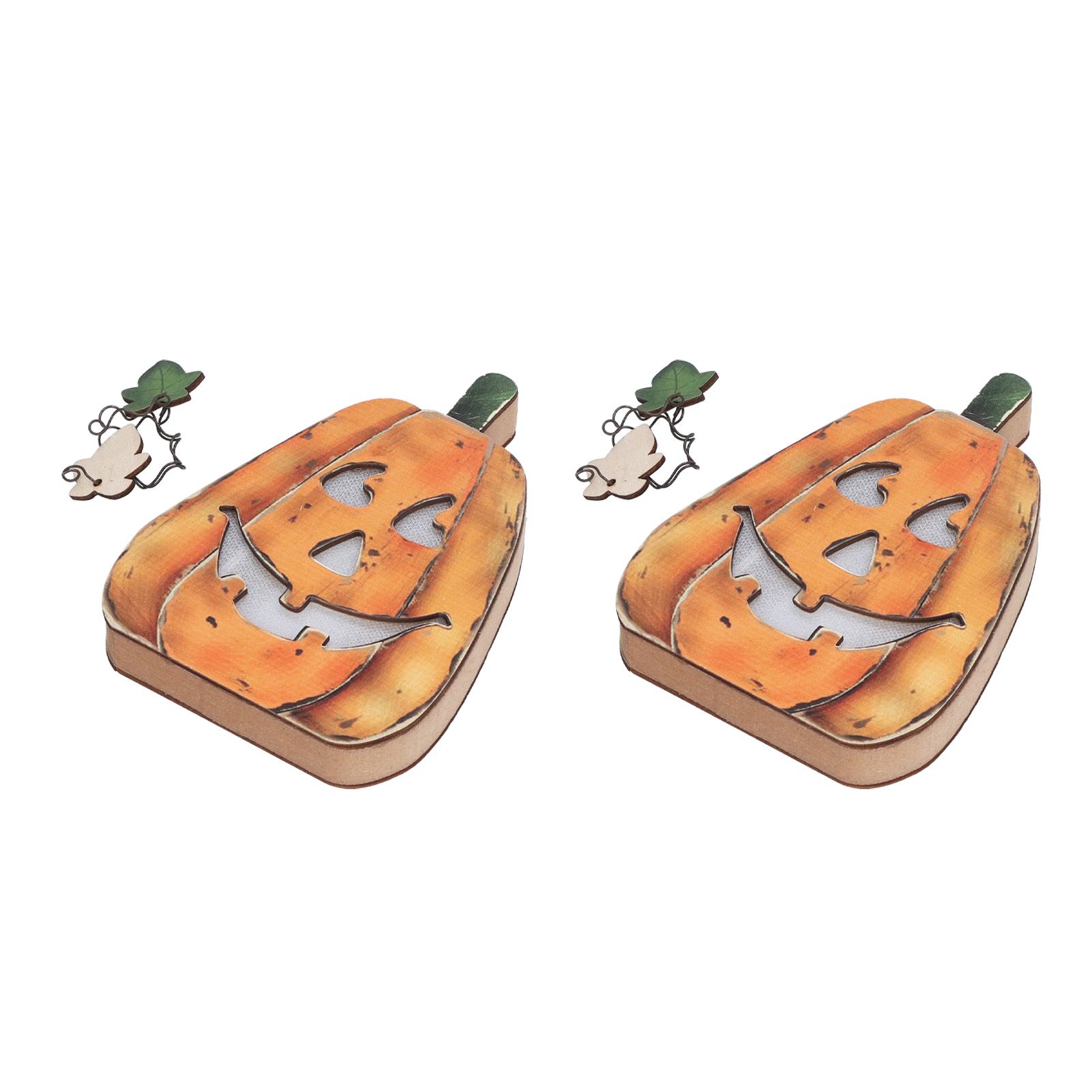 Halloween LED Pumpkin Lantern Wooden Decor Lights for Halloween Thanksgiving view 6