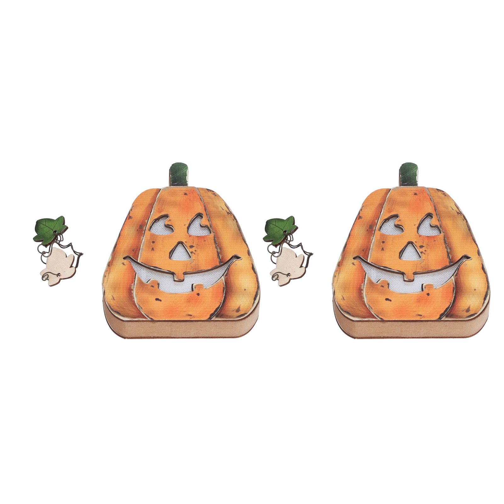 Halloween LED Pumpkin Lantern Wooden Decor Lights for Halloween Thanksgiving view 7
