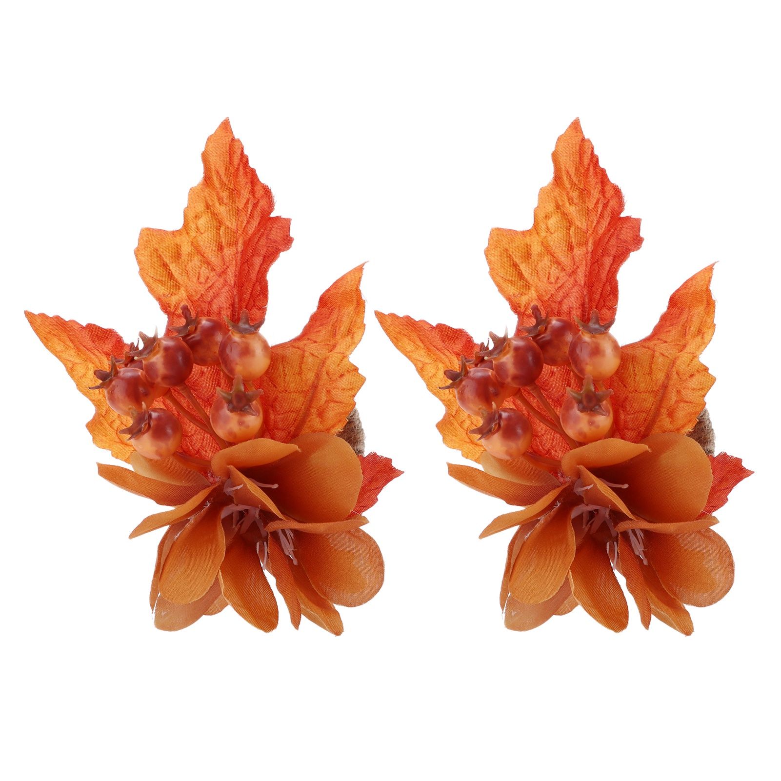 2Pcs Innovative Napkin Ring Decorative Simulation Flower Napkin Holder for view 5