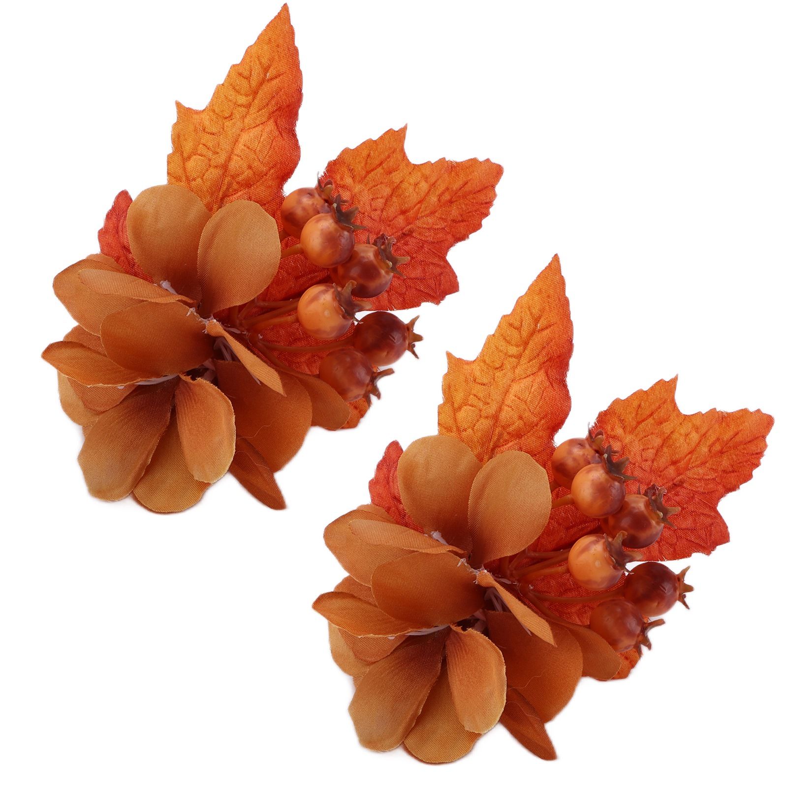 2Pcs Innovative Napkin Ring Decorative Simulation Flower Napkin Holder for view 7