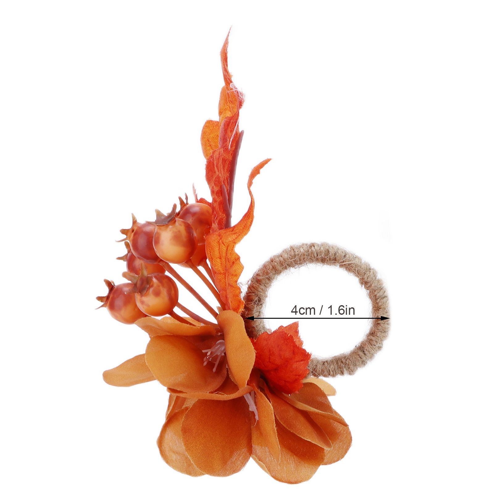 2Pcs Innovative Napkin Ring Decorative Simulation Flower Napkin Holder for view 15
