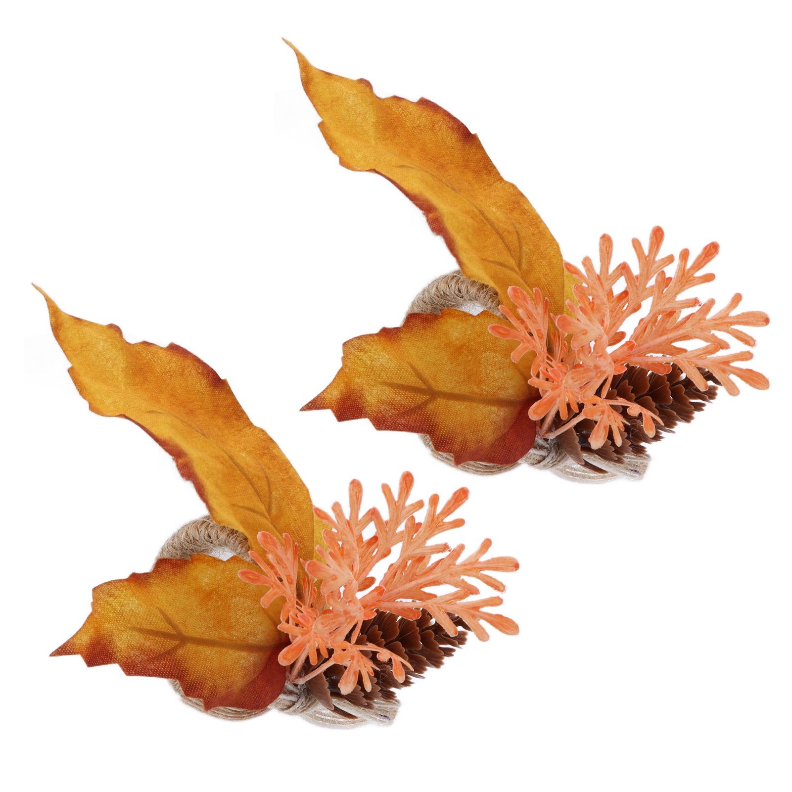 2Pcs Innovative Napkin Ring Decorative Simulation Flower Napkin Holder for view 2