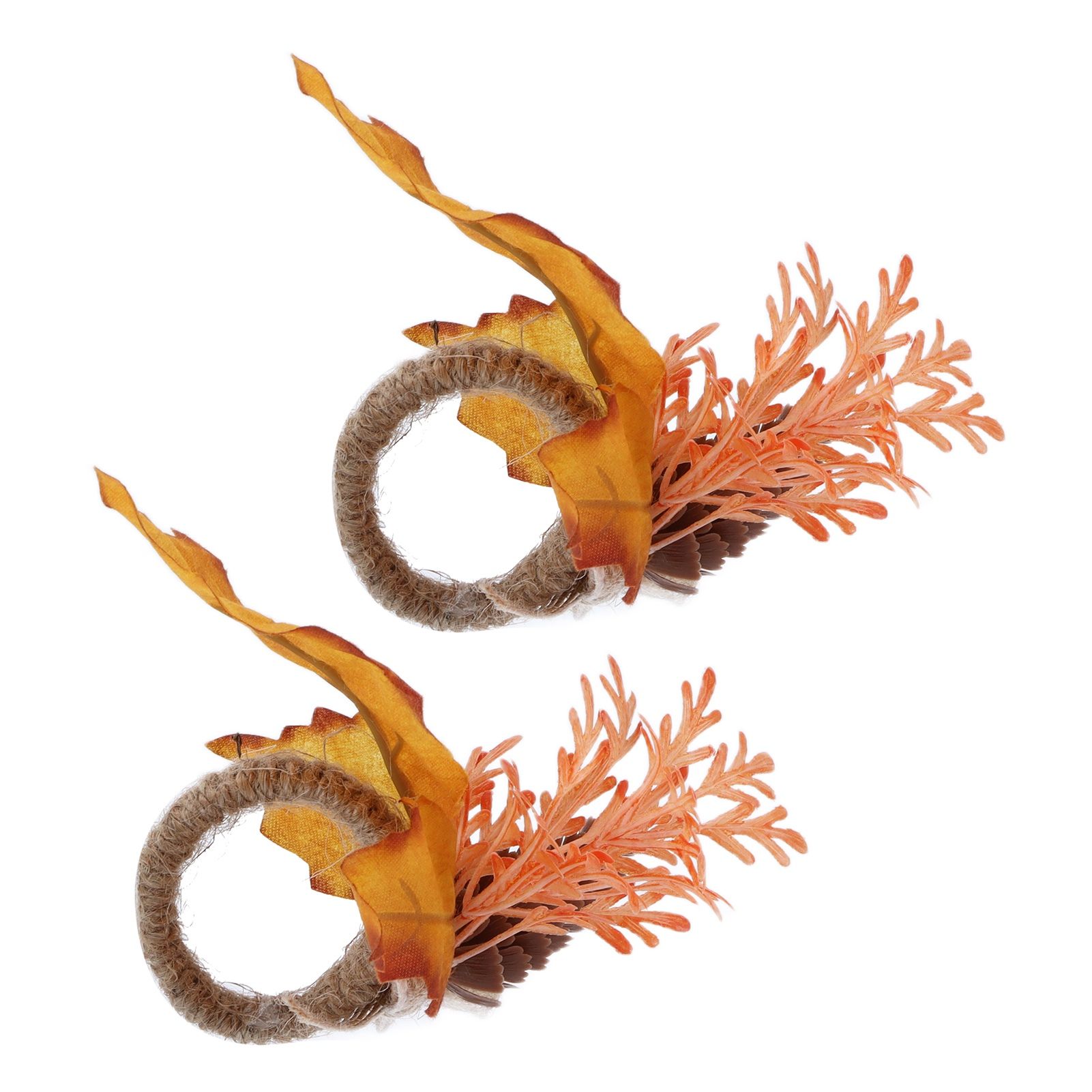 2Pcs Innovative Napkin Ring Decorative Simulation Flower Napkin Holder for view 4
