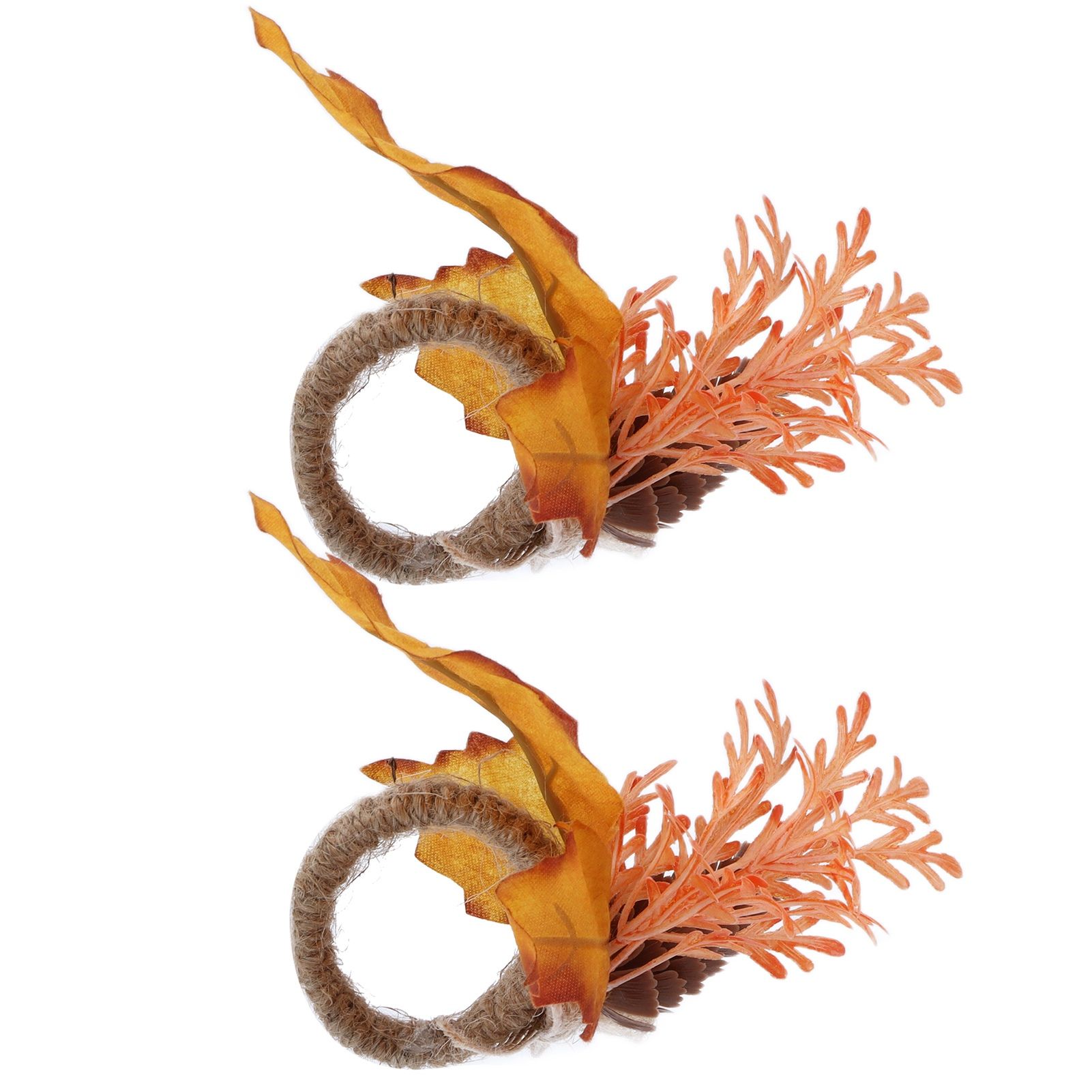 2Pcs Innovative Napkin Ring Decorative Simulation Flower Napkin Holder for view 5