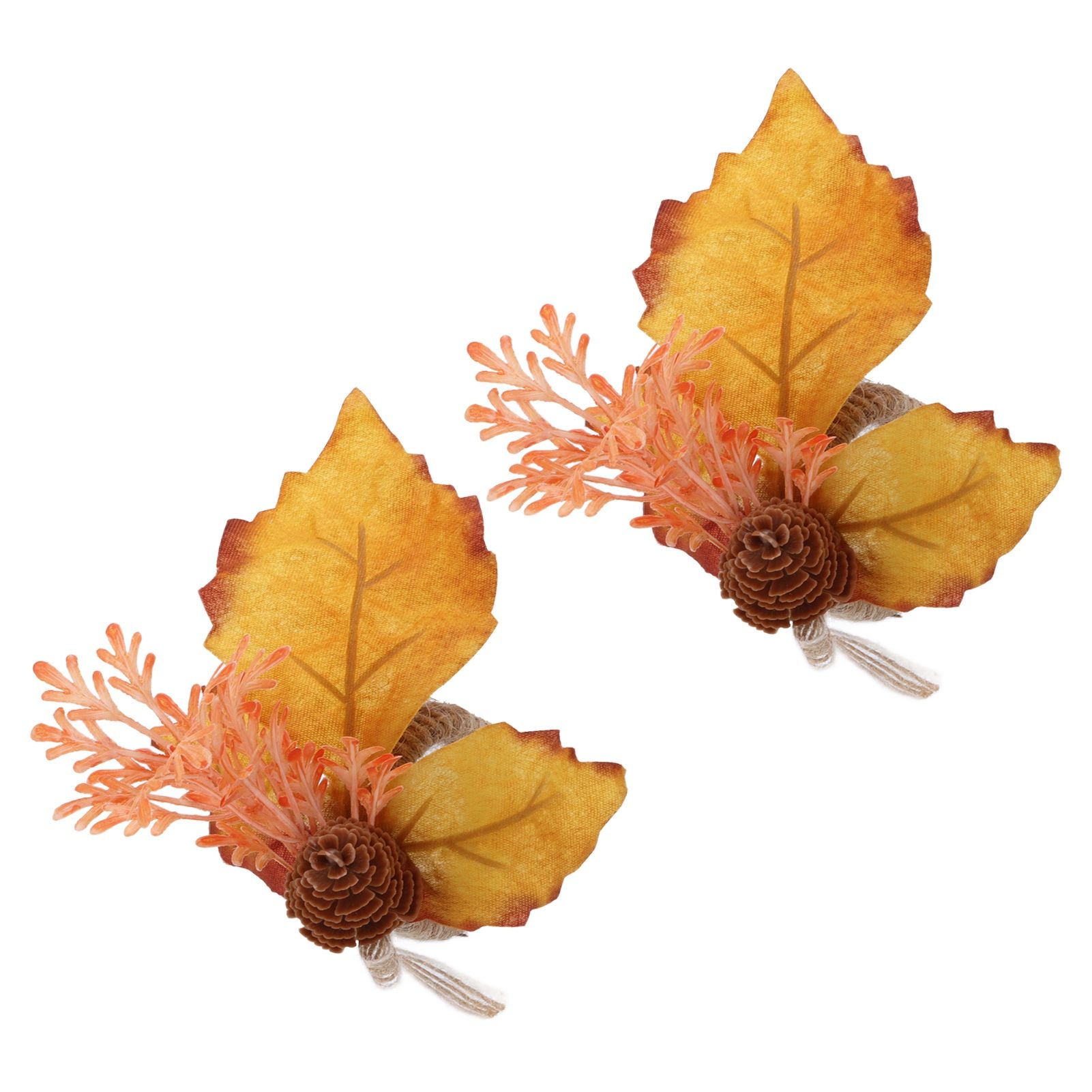2Pcs Innovative Napkin Ring Decorative Simulation Flower Napkin Holder for view 6