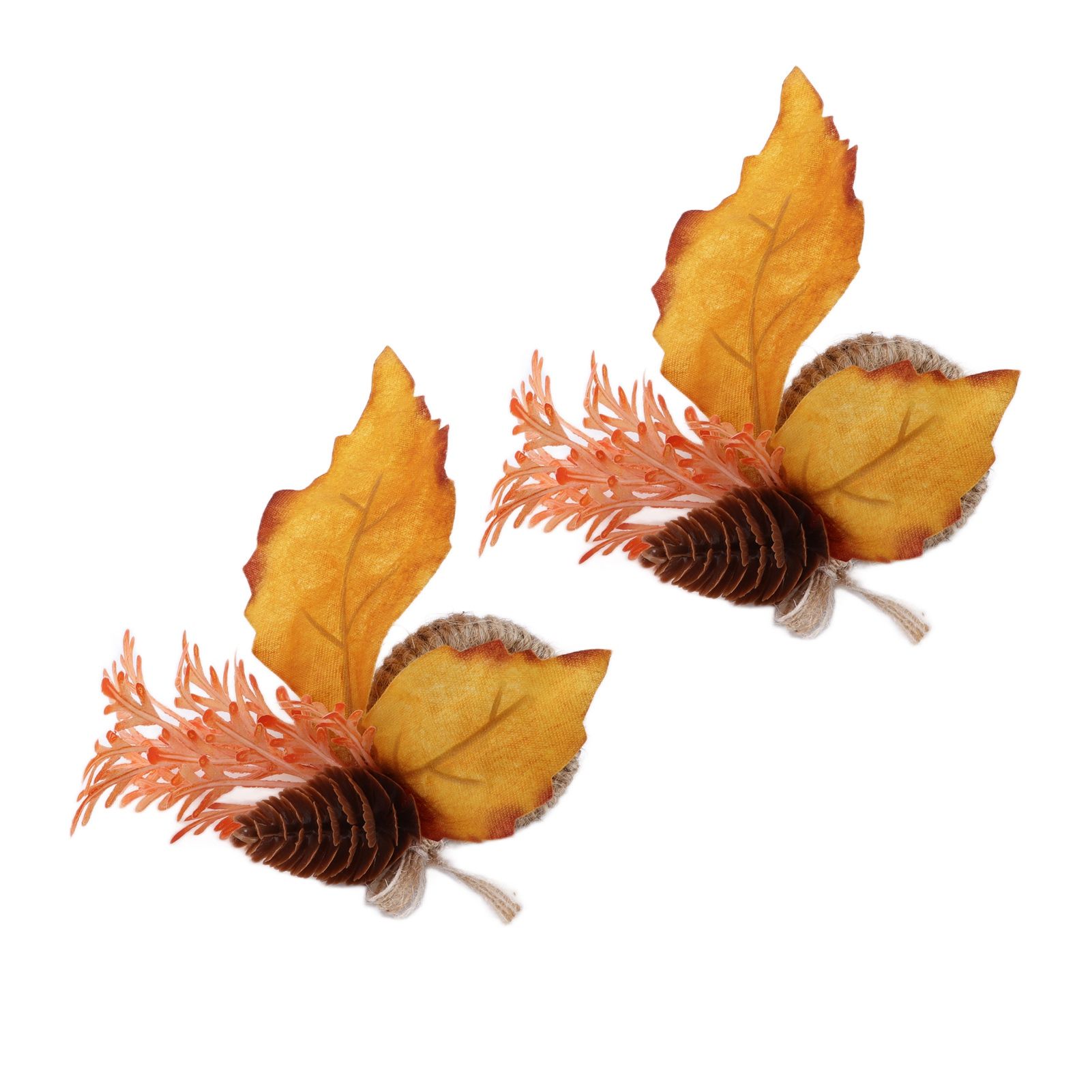 2Pcs Innovative Napkin Ring Decorative Simulation Flower Napkin Holder for view 8