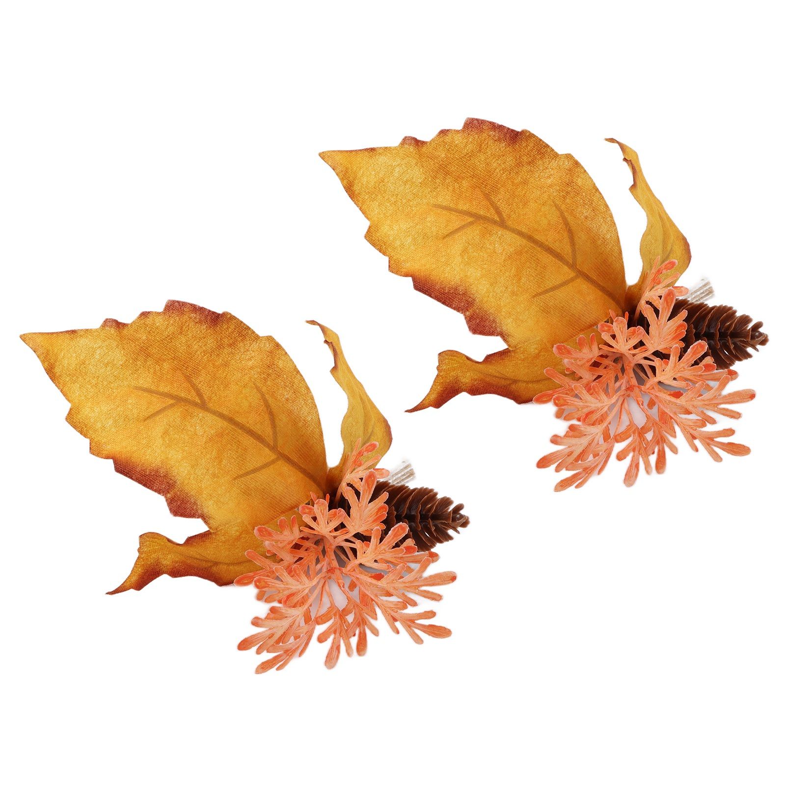 2Pcs Innovative Napkin Ring Decorative Simulation Flower Napkin Holder for view 9