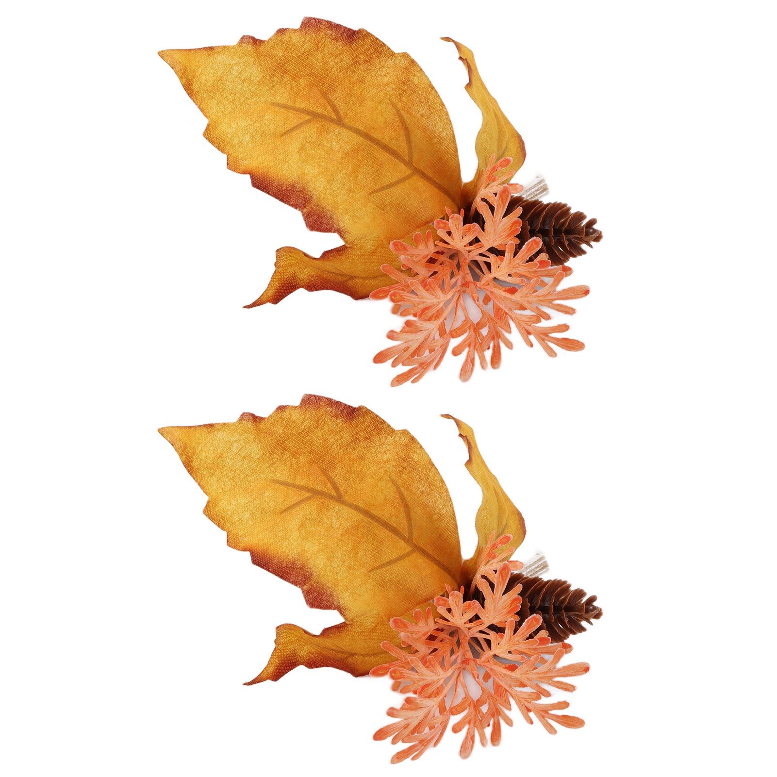 2Pcs Innovative Napkin Ring Decorative Simulation Flower Napkin Holder for view 10
