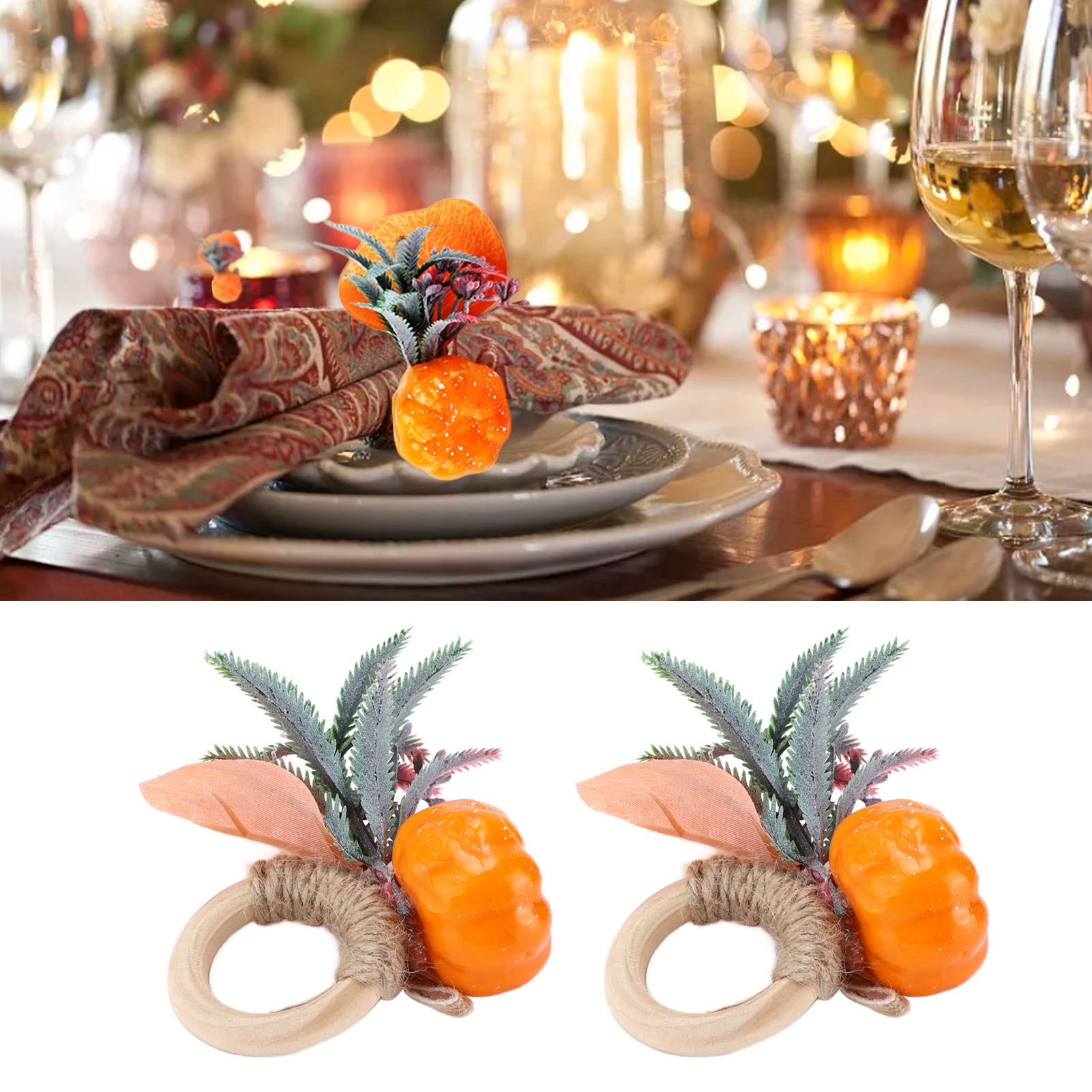 2Pcs Innovative Napkin Holder Simulation Napkin Ring for Halloween view 12