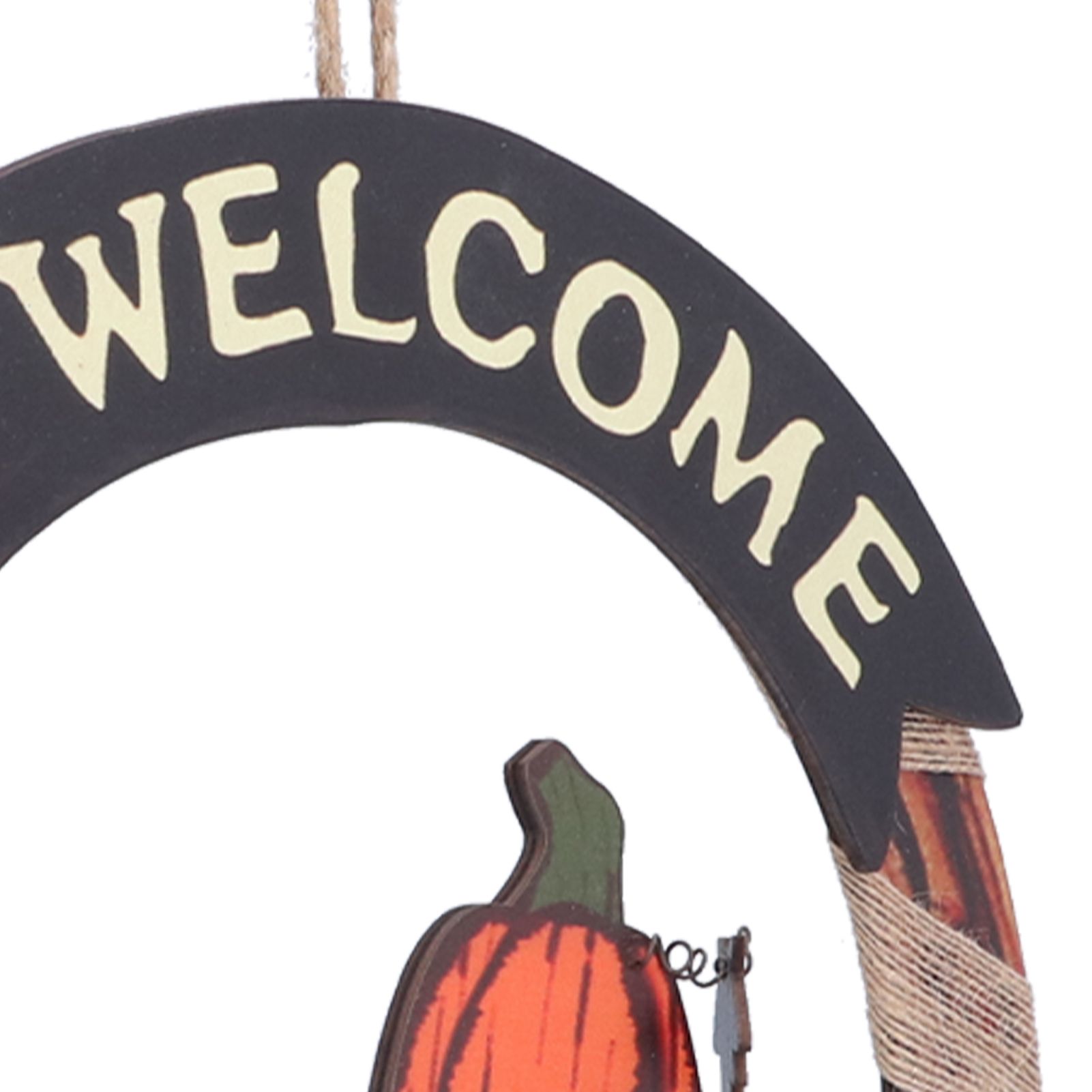 Halloween Welcome Sign Wooden Pumpkin Pattern Door Hanging Sign Decoration for view 14