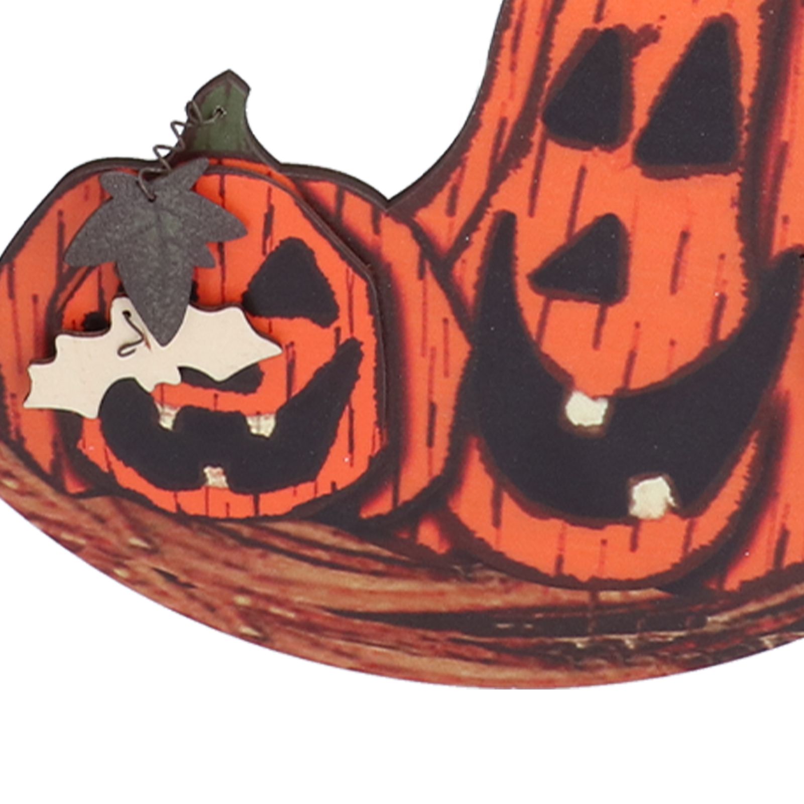 Halloween Welcome Sign Wooden Pumpkin Pattern Door Hanging Sign Decoration for view 15