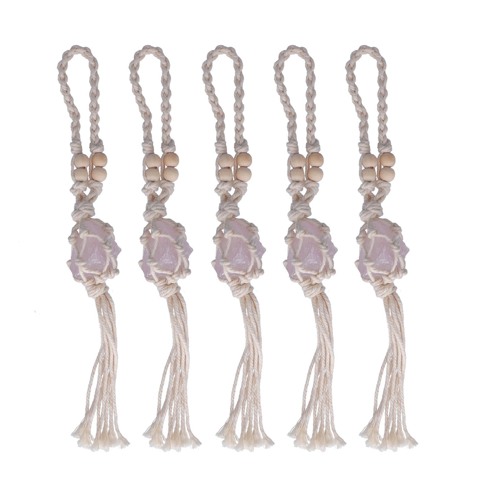 5pcs Necklace Cord Empty Stone Holder Rope Replacement Adjustable Quartz — image 1