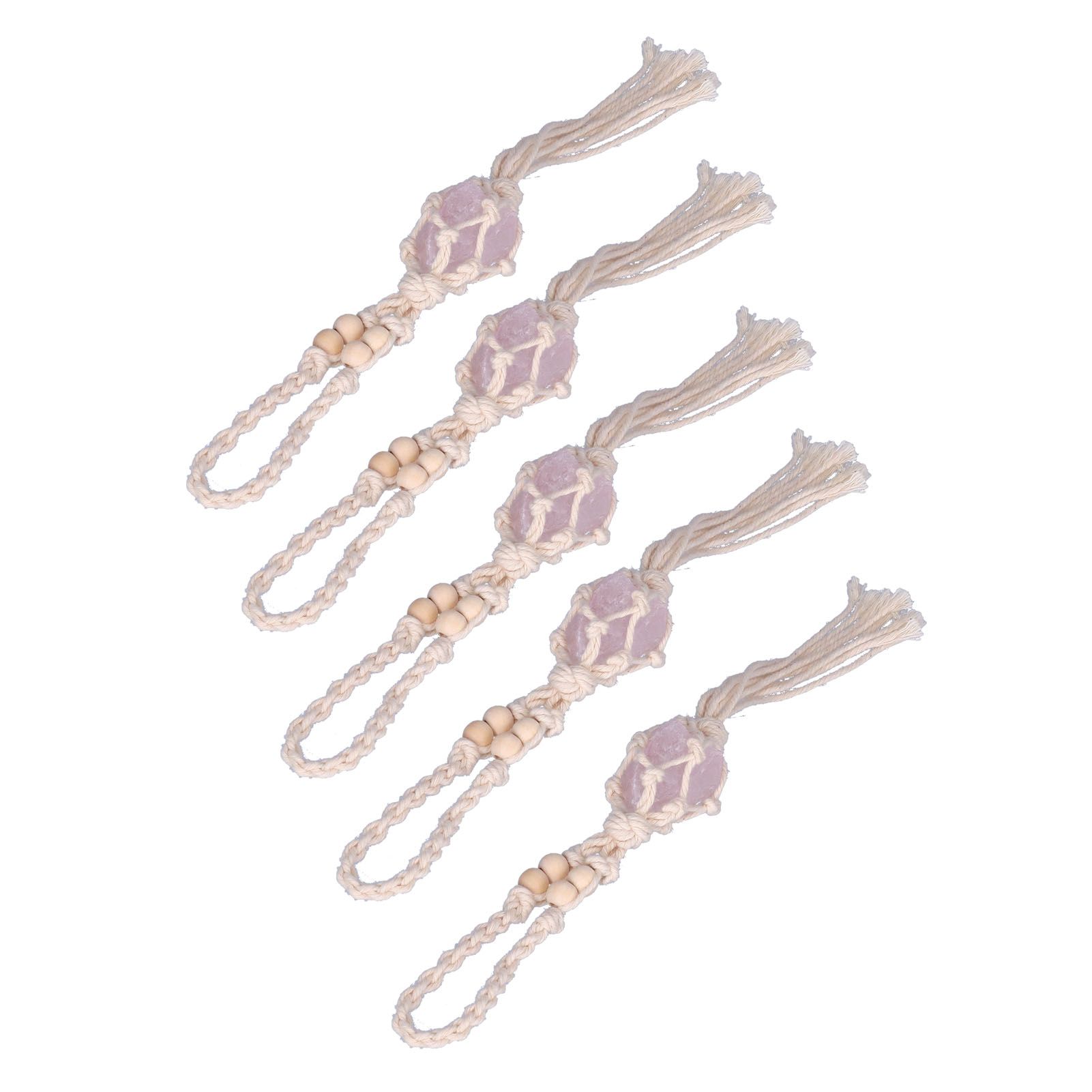 5pcs Necklace Cord Empty Stone Holder Rope Replacement Adjustable Quartz view 3
