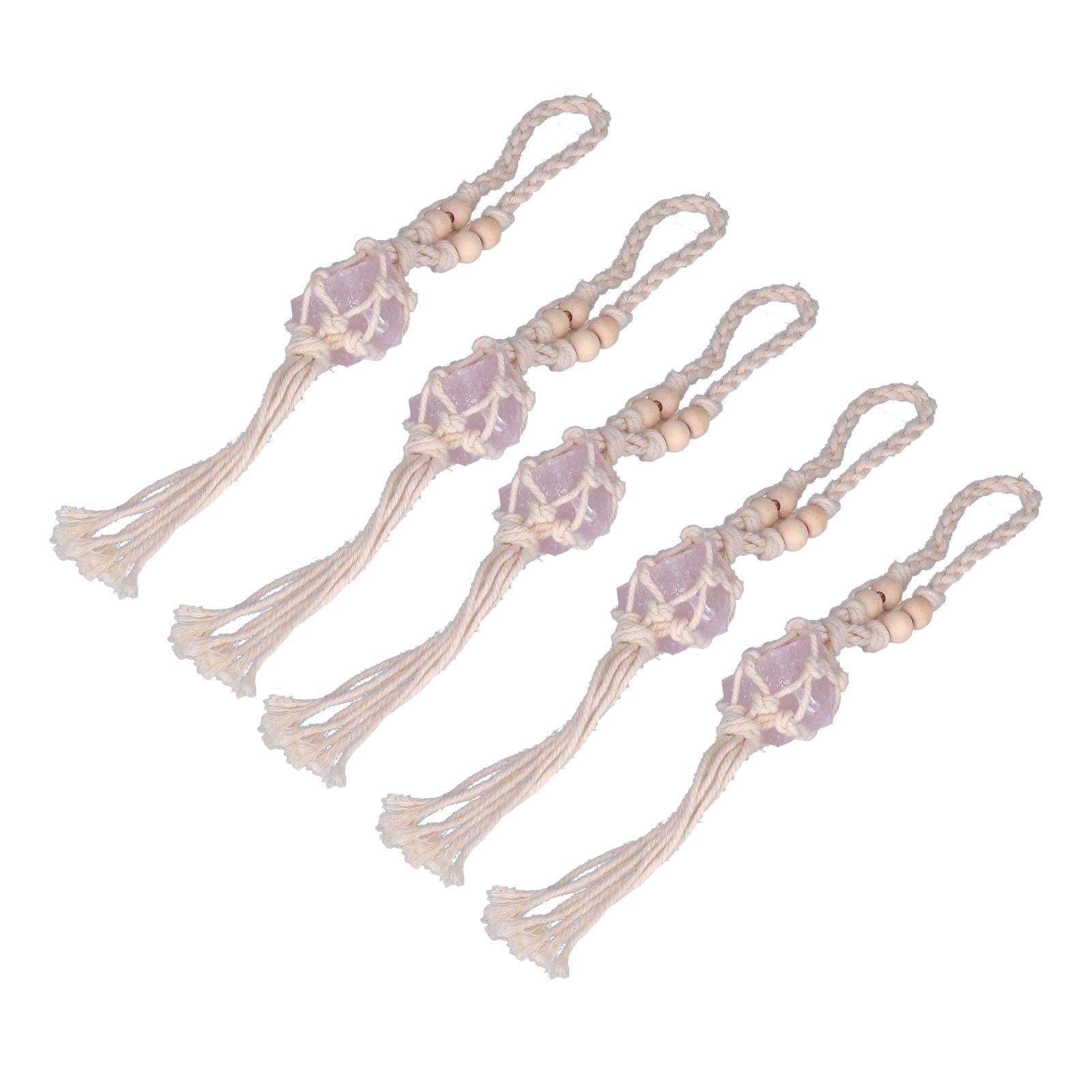5pcs Necklace Cord Empty Stone Holder Rope Replacement Adjustable Quartz view 7