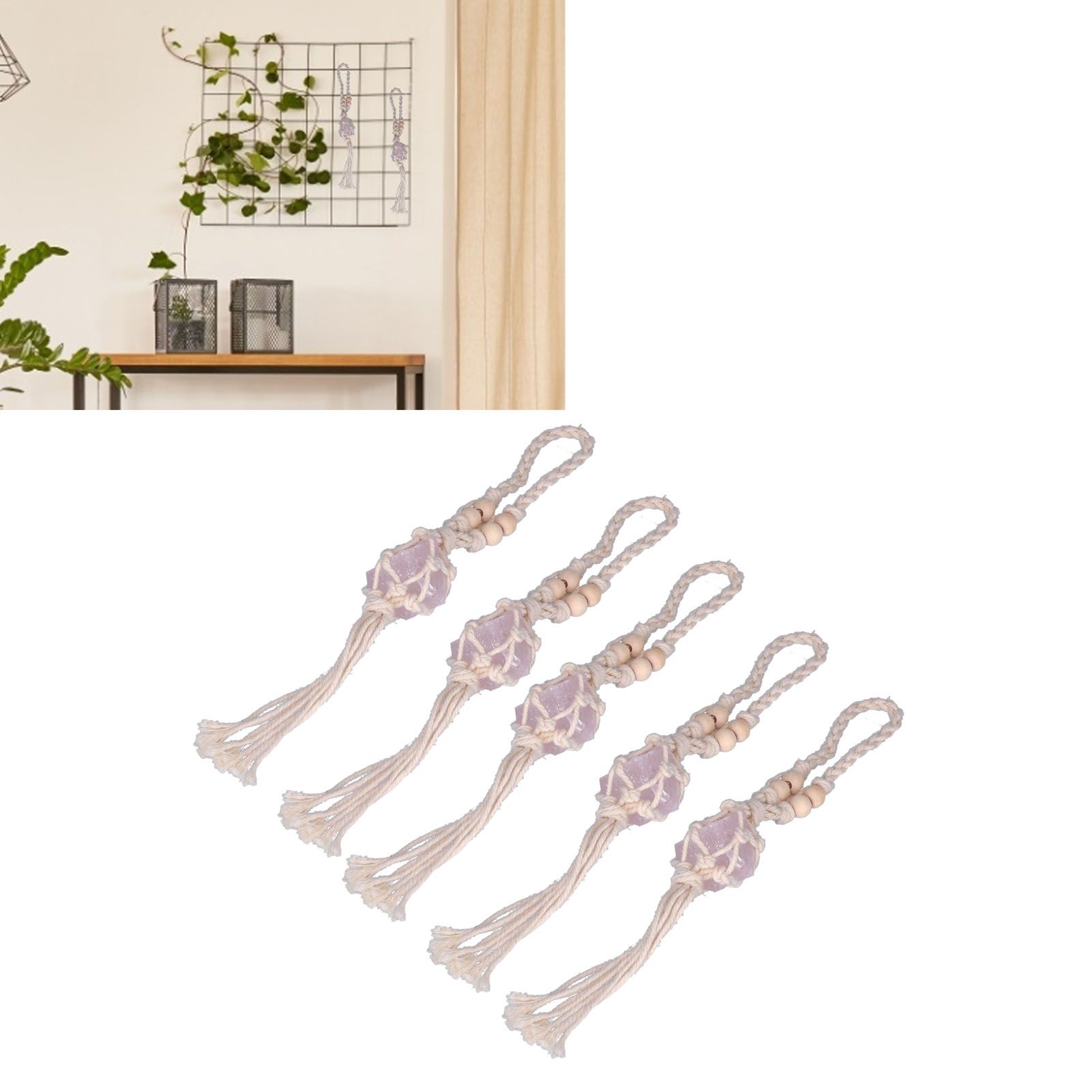 5pcs Necklace Cord Empty Stone Holder Rope Replacement Adjustable Quartz view 11