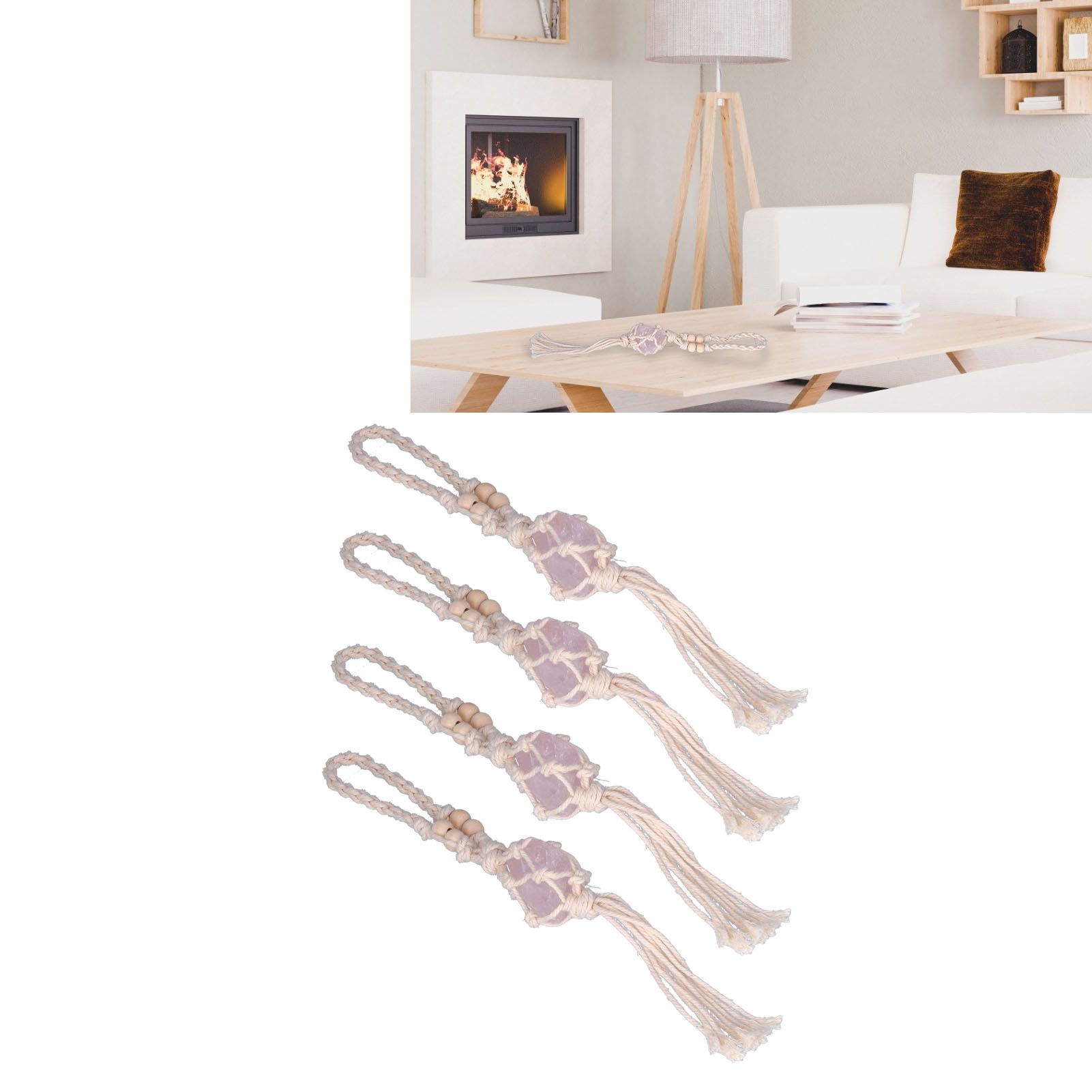 5pcs Necklace Cord Empty Stone Holder Rope Replacement Adjustable Quartz view 12