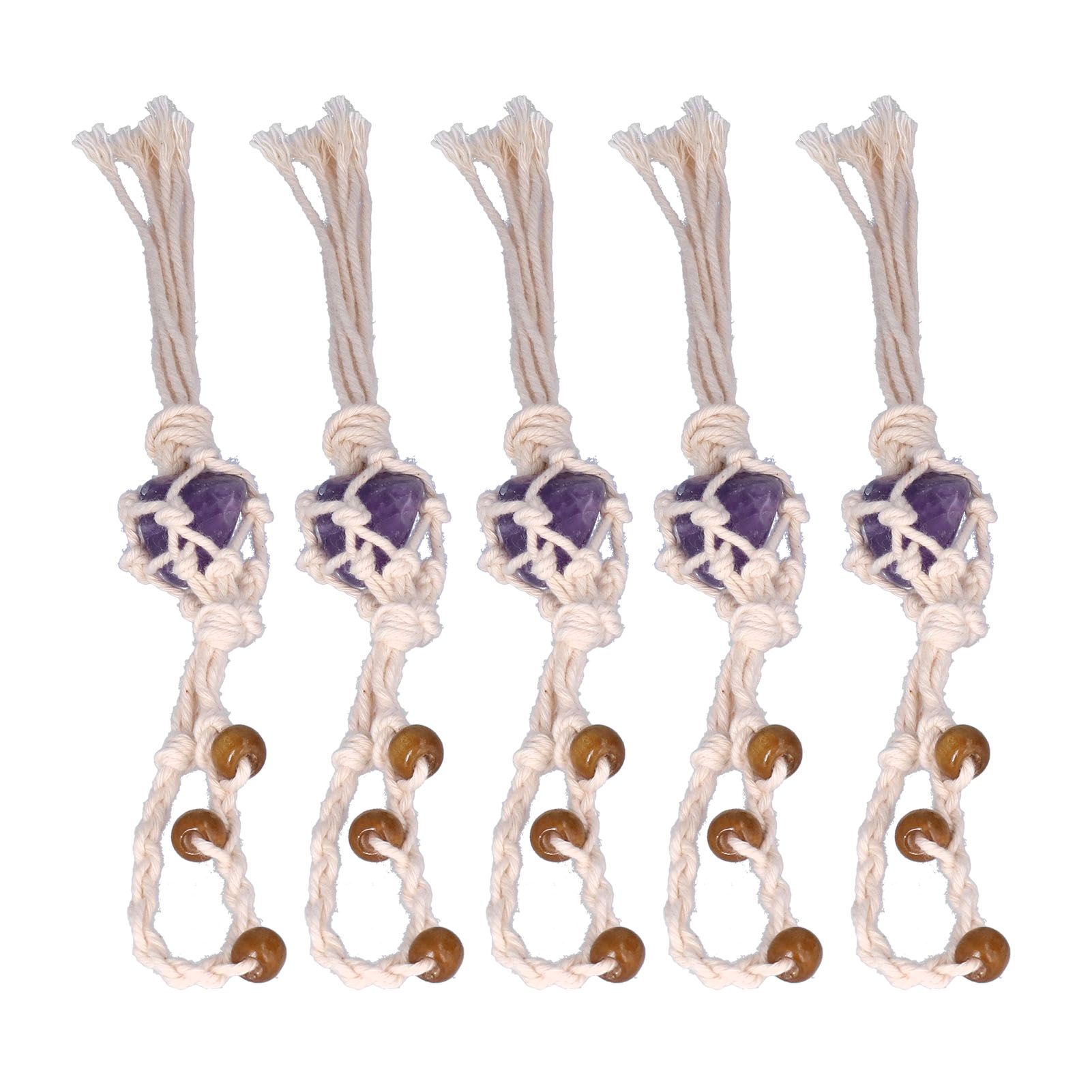 5pcs Necklace Cord Empty Stone Holder Rope Replacement Adjustable Quartz view 4