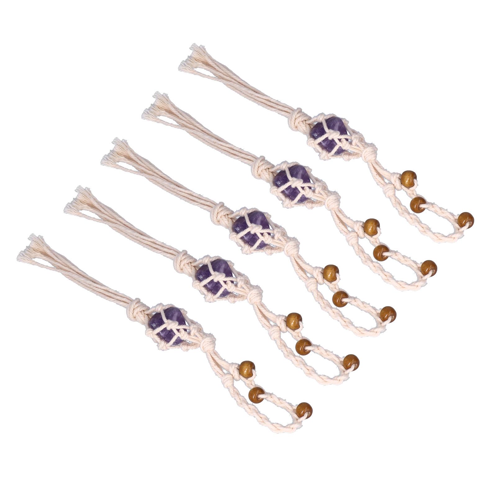 5pcs Necklace Cord Empty Stone Holder Rope Replacement Adjustable Quartz view 5