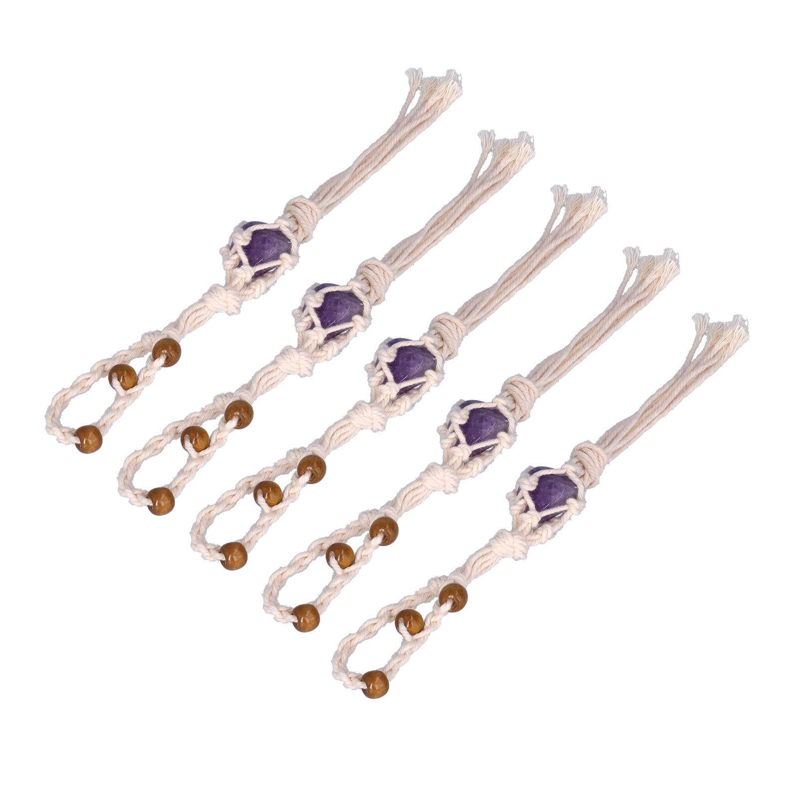 5pcs Necklace Cord Empty Stone Holder Rope Replacement Adjustable Quartz view 7