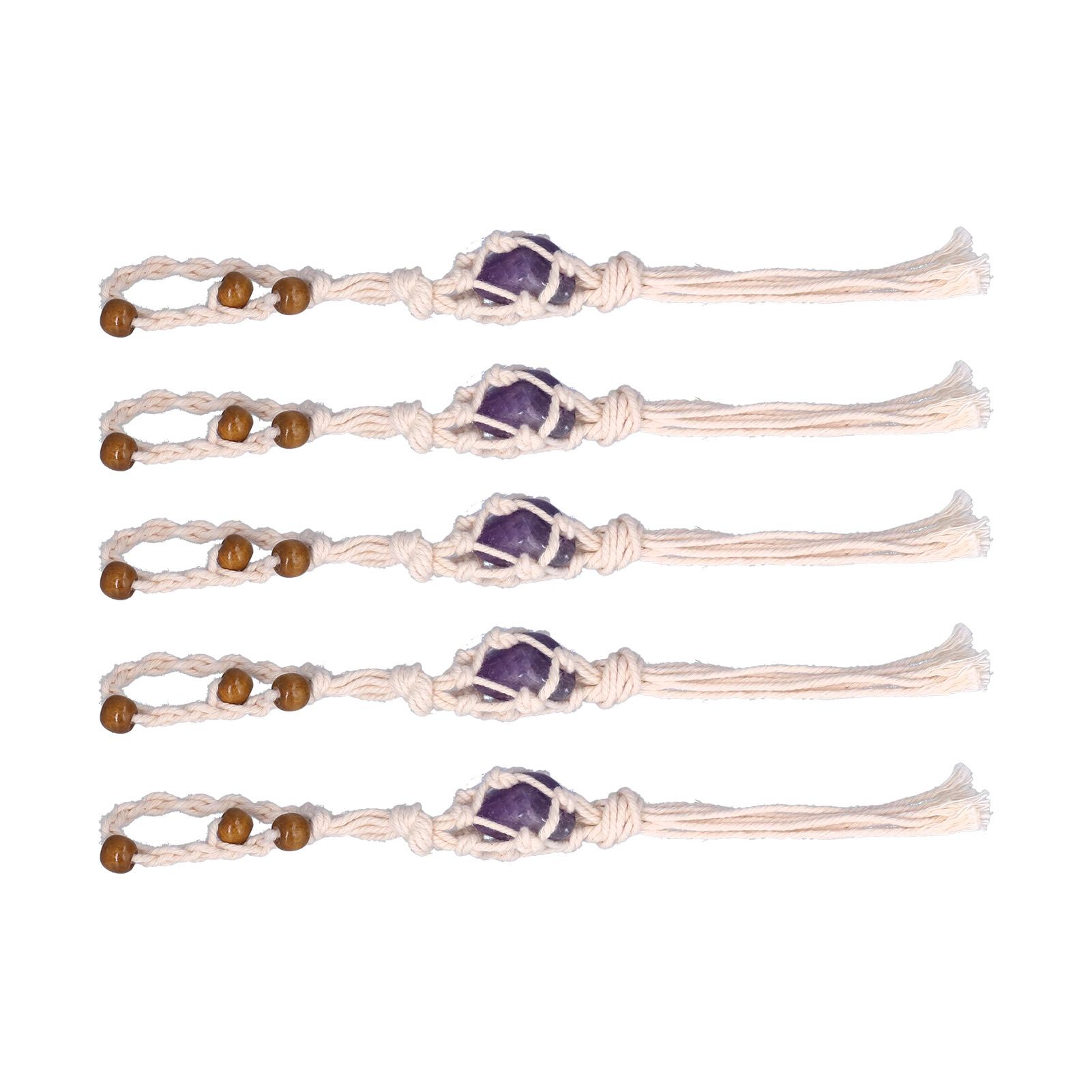 5pcs Necklace Cord Empty Stone Holder Rope Replacement Adjustable Quartz view 8