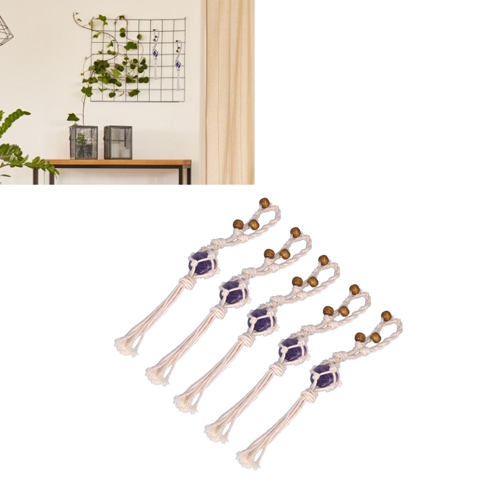 5pcs Necklace Cord Empty Stone Holder Rope Replacement Adjustable Quartz view 11