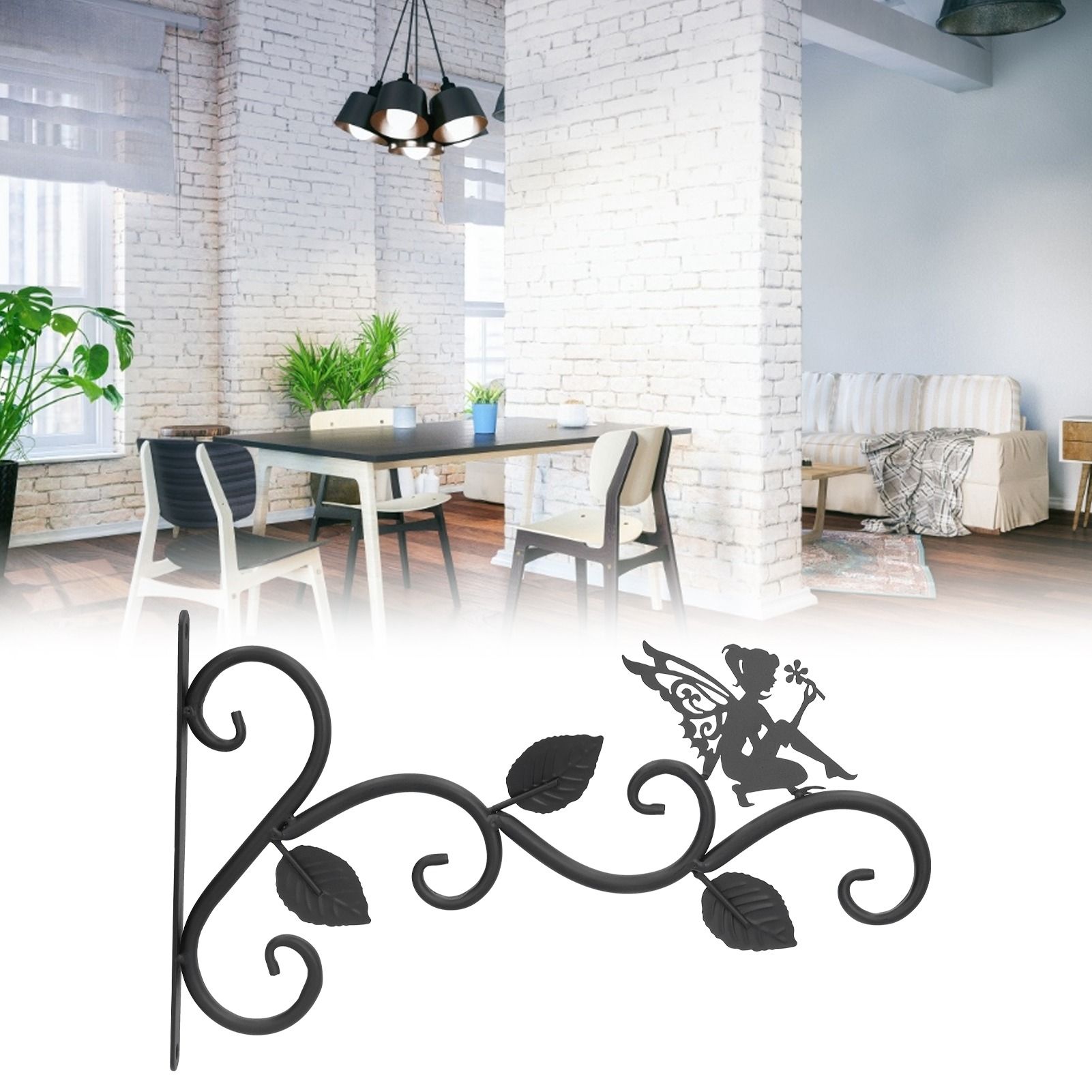 Hanging Plants Bracket Wrought Iron Wall Planter Hook Flower Pots Hanger for view 12