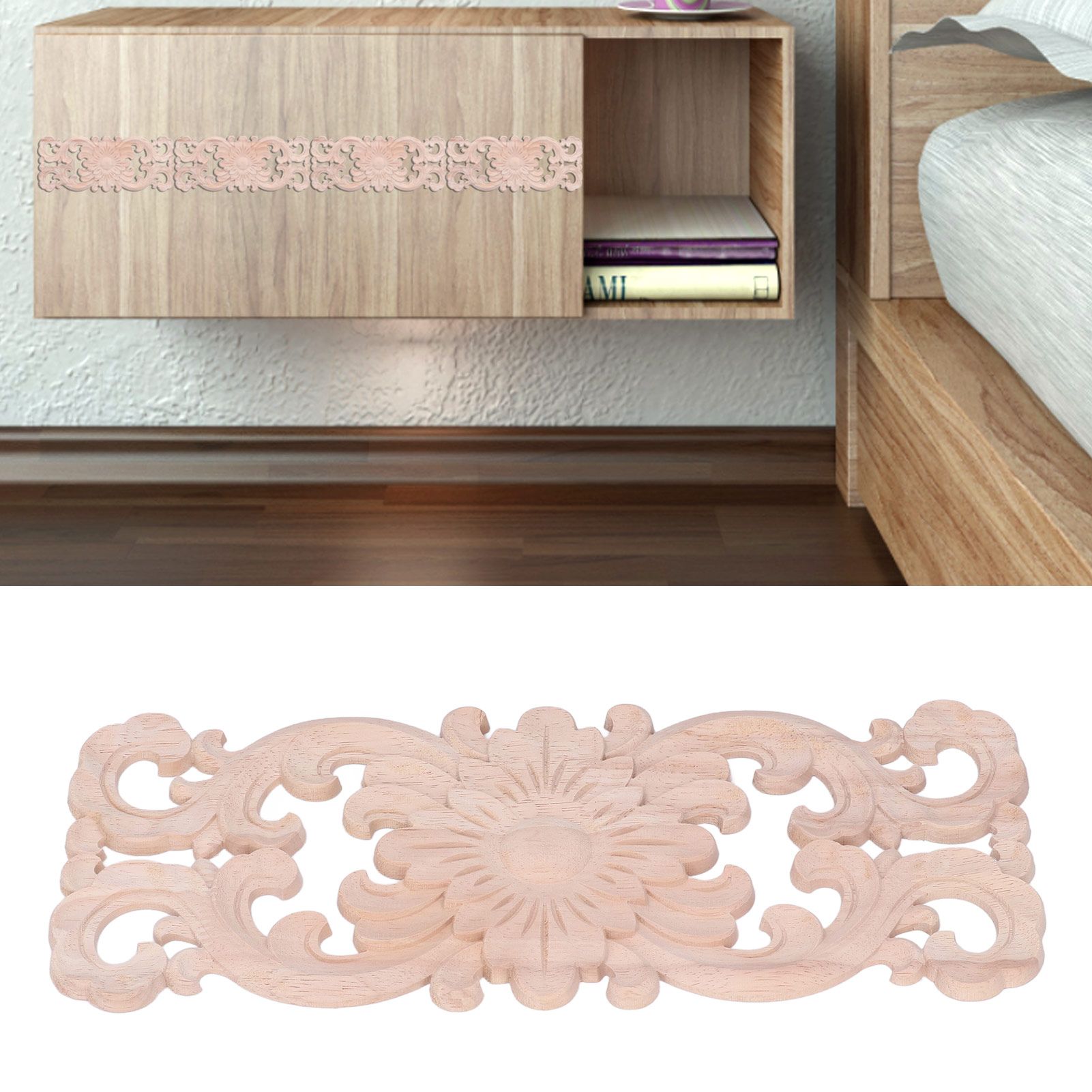 Wooden Appliques DIY Production Exquisite Carving Vintage Style Environmental view 11