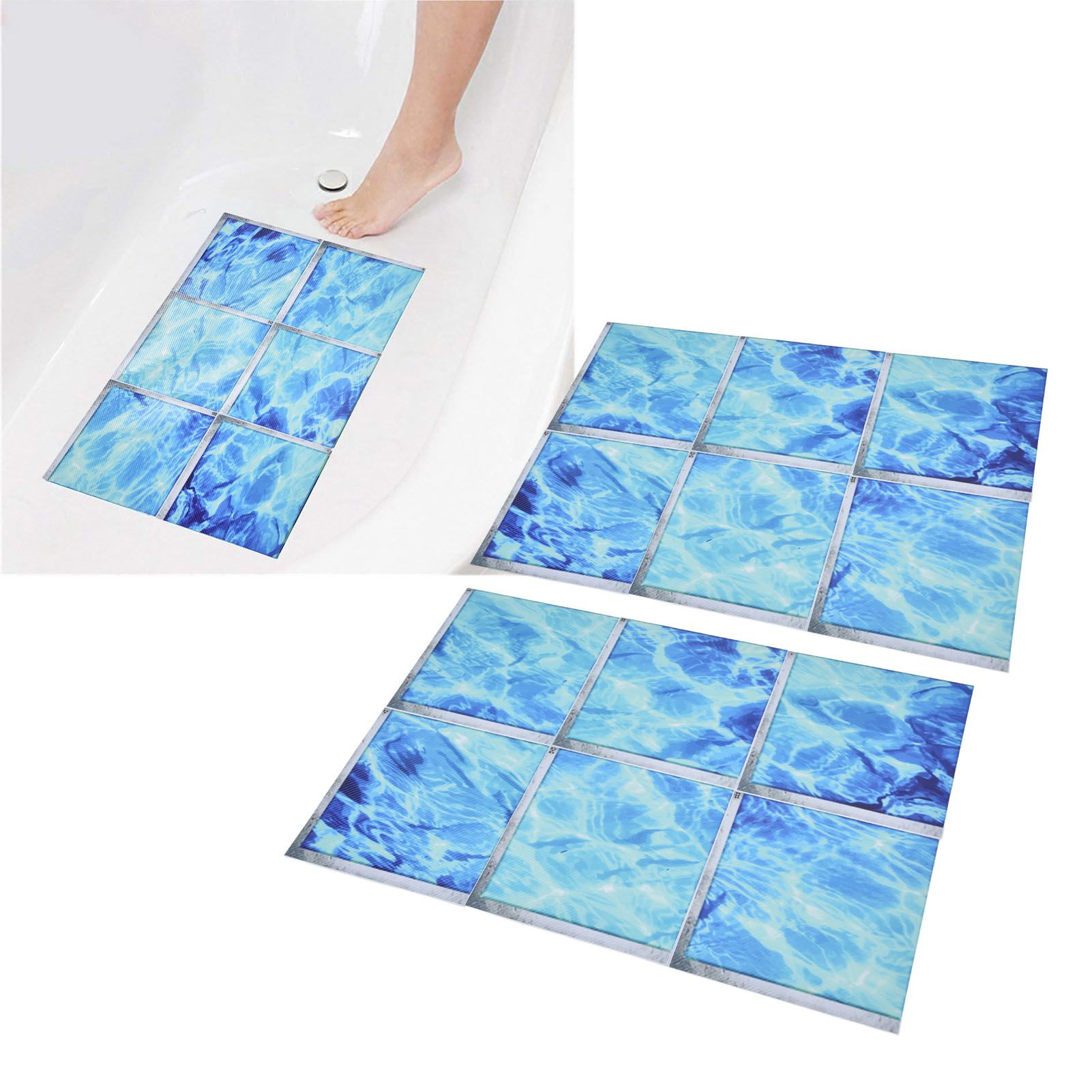 2Set 3D Bathtub Sticker Waterproof Antislip Bath Tub Sticker Self Adhesive PVC view 12