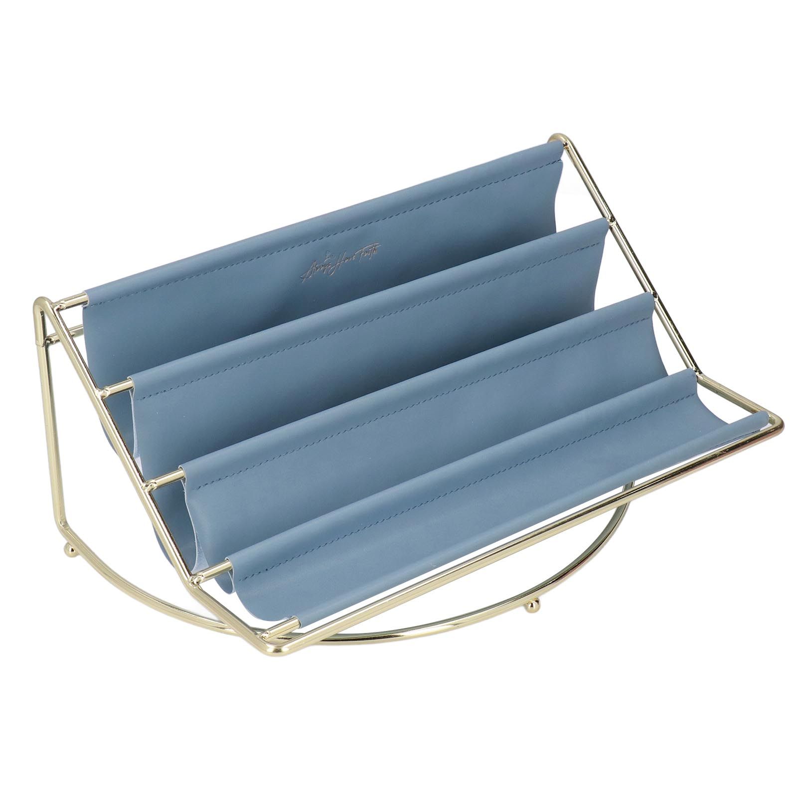 Desk Shelf Organizer Multi Layer Exquisite Premium Metal Leather Durable view 3