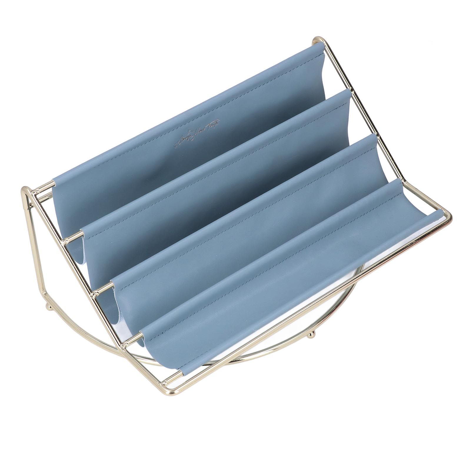 Desk Shelf Organizer Multi Layer Exquisite Premium Metal Leather Durable view 6