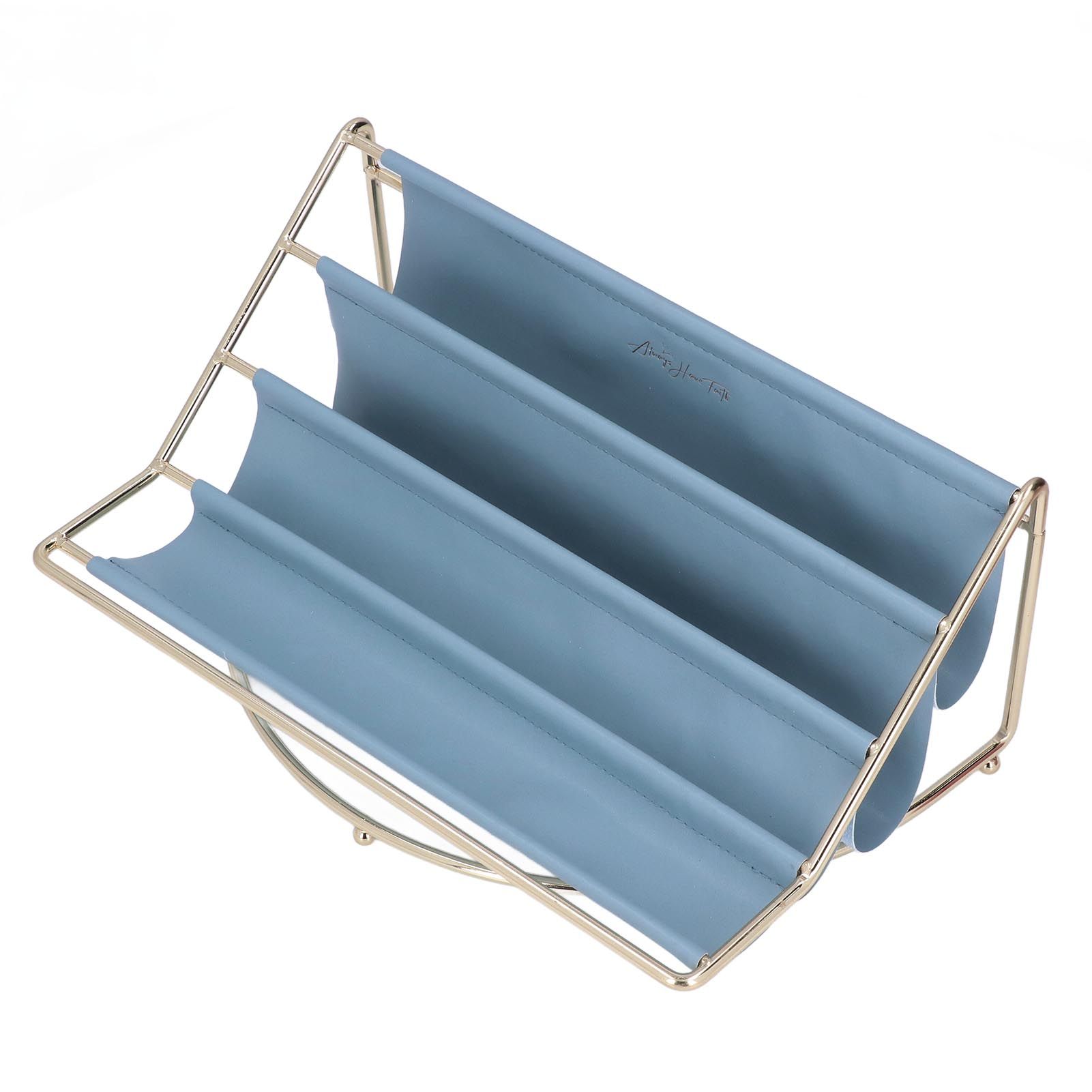 Desk Shelf Organizer Multi Layer Exquisite Premium Metal Leather Durable view 8