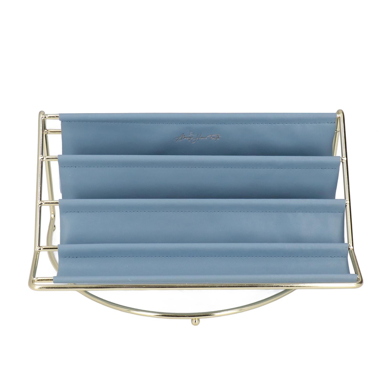 Desk Shelf Organizer Multi Layer Exquisite Premium Metal Leather Durable view 14