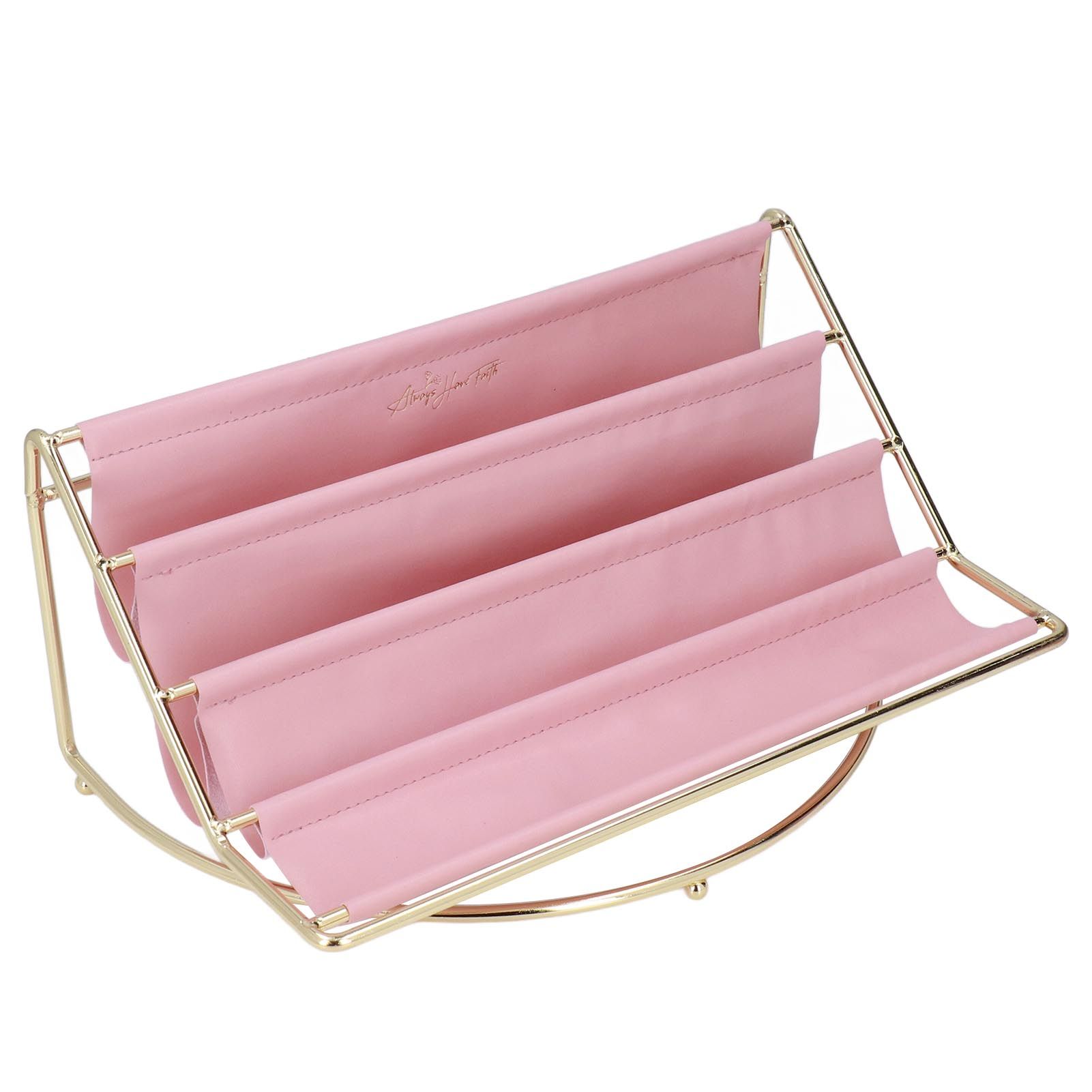 Desk Shelf Organizer Multi Layer Exquisite Premium Metal Leather Durable view 4