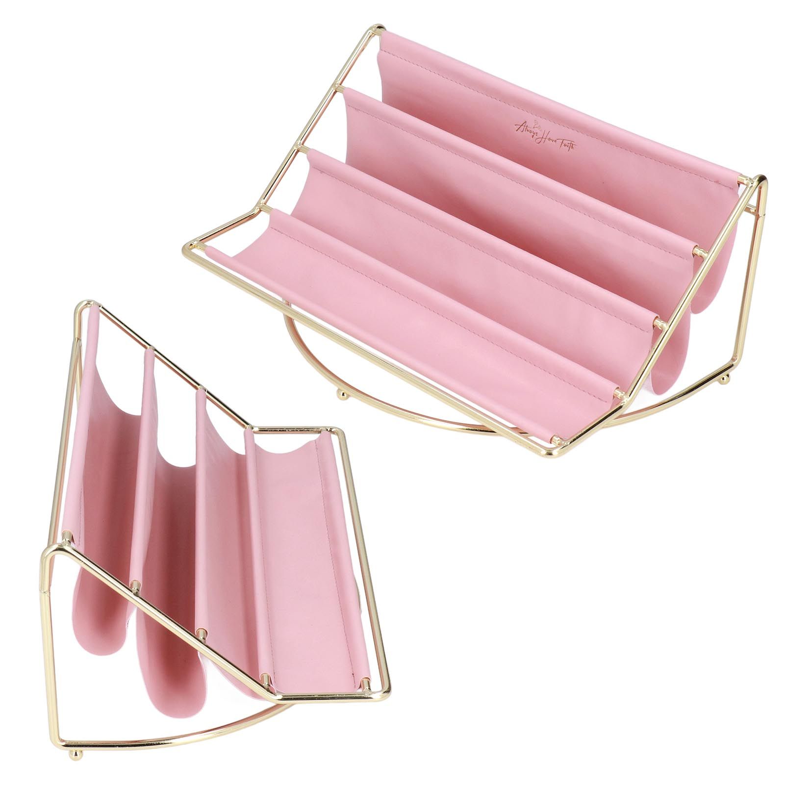 Desk Shelf Organizer Multi Layer Exquisite Premium Metal Leather Durable view 7
