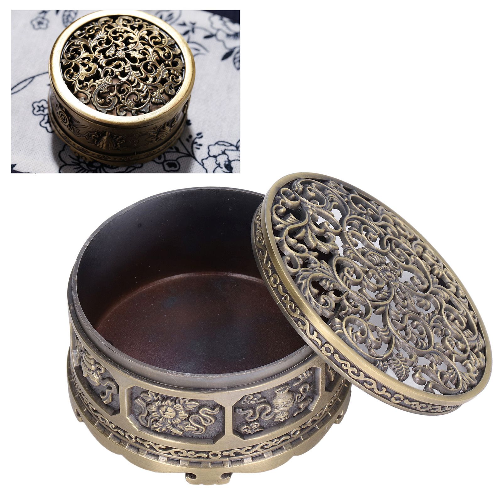 Incense Holder Burner Copper Aroma Burner Home Decoration Ornament for Indoor view 11