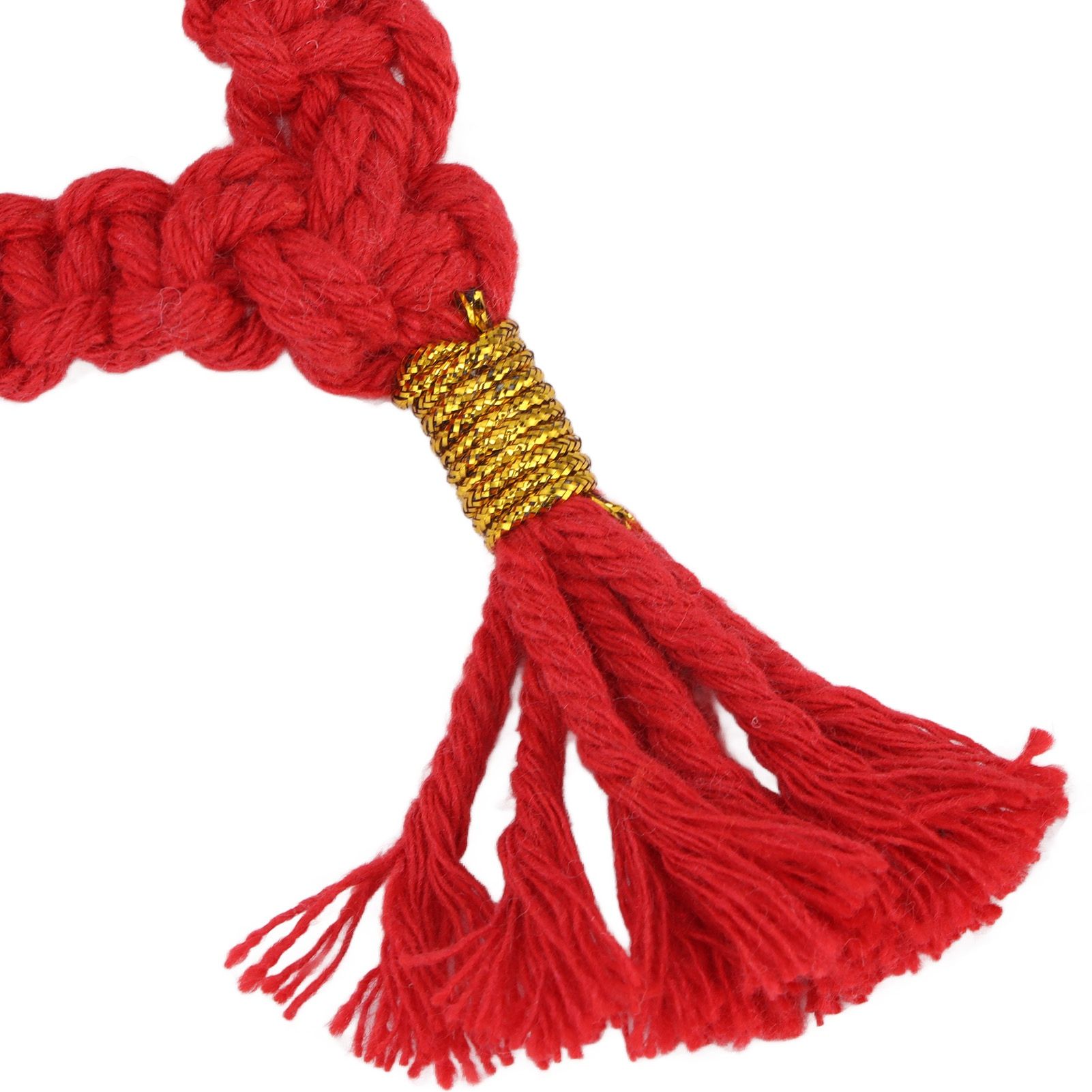 Hand Cotton Woven Hollow Star Ornament Red Five Pointed Star Ornaments Holiday view 13