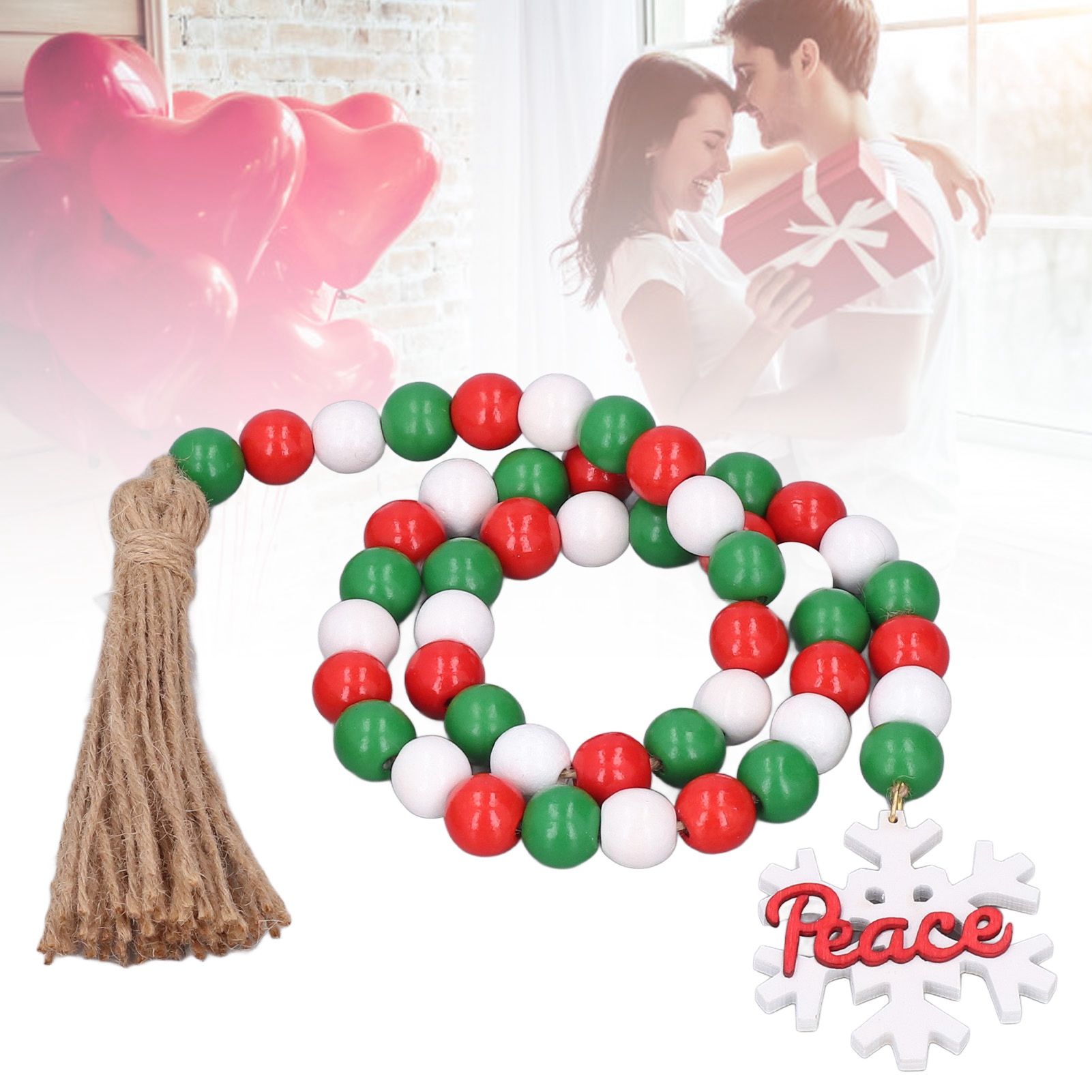 Wooden Beads Garland Colorful Premium Material Durable Vibrant Colors Wide view 12